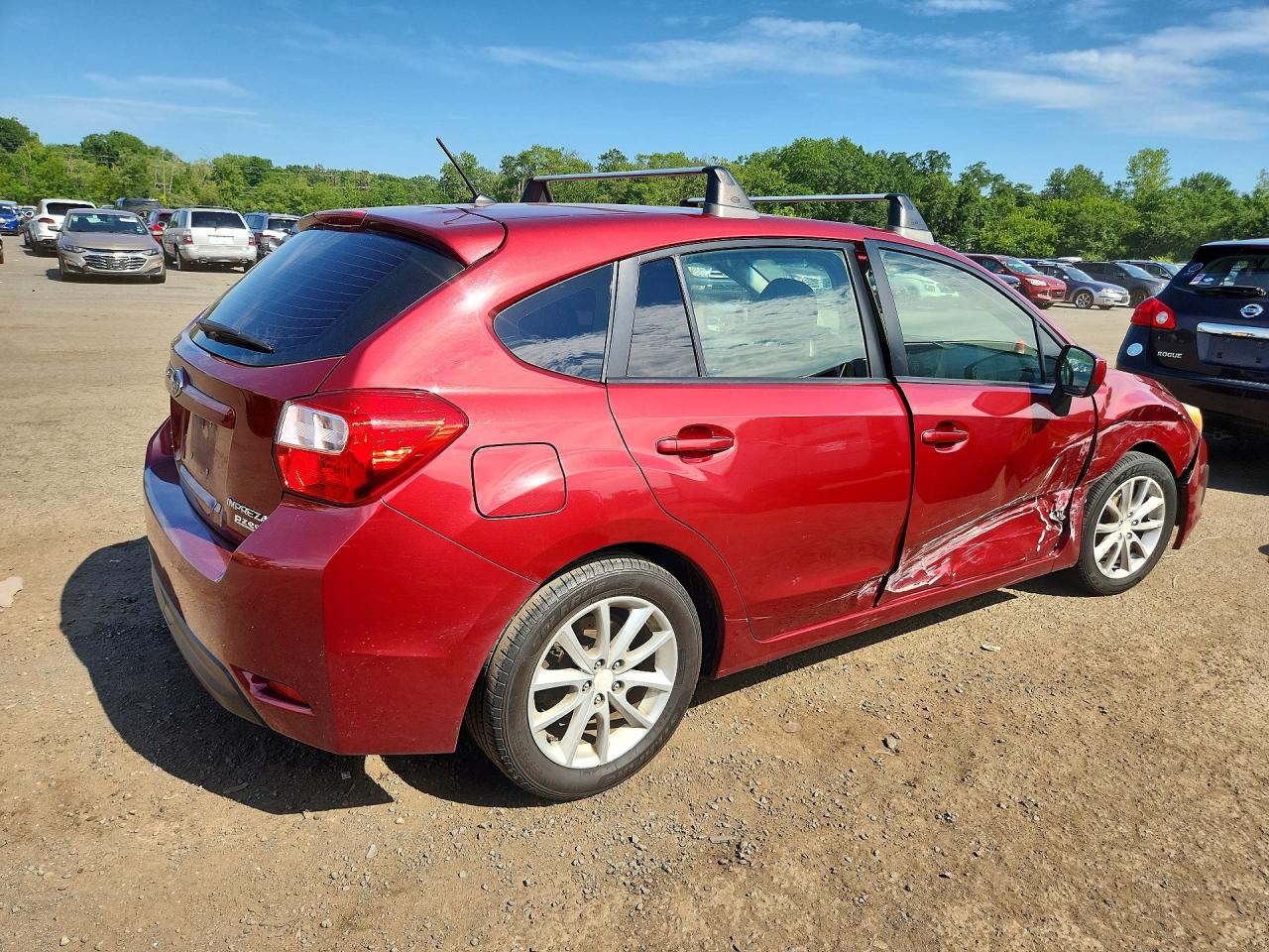 2014 Subaru Impreza Premium Red vin: JF1GPAC65E8219759
