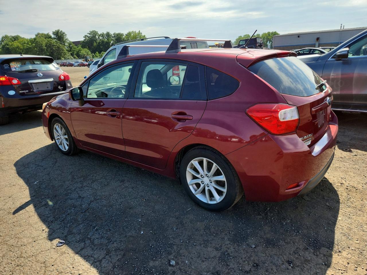 2014 Subaru Impreza Premium Red vin: JF1GPAC65E8219759