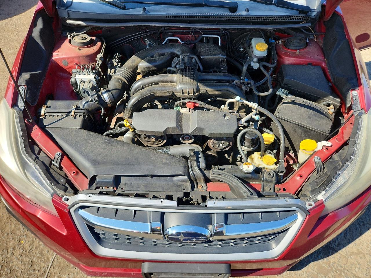 2014 Subaru Impreza Premium Red vin: JF1GPAC65E8219759