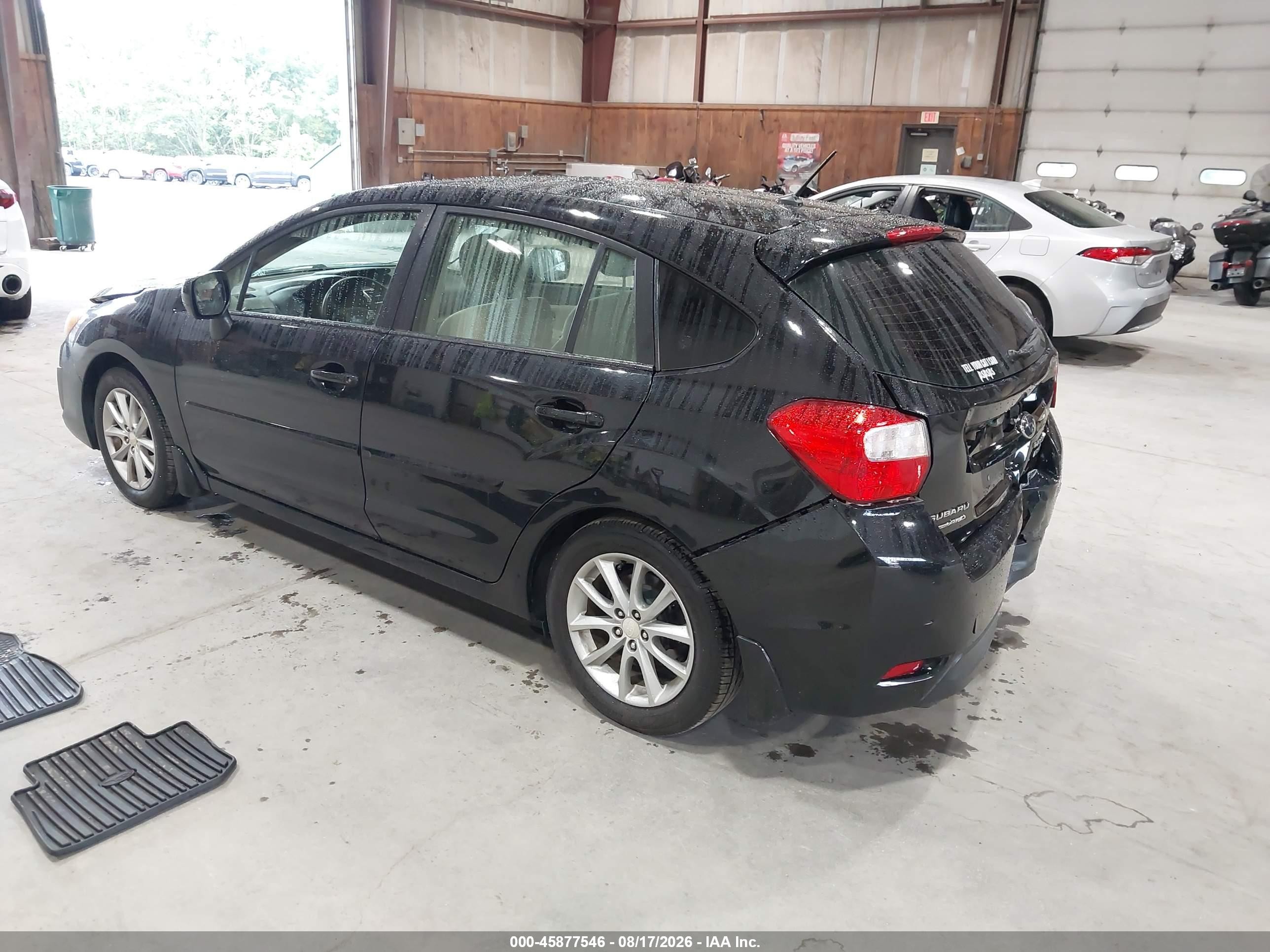 2014 Subaru Impreza 2.0i Premium Black vin: JF1GPAC65E8248792