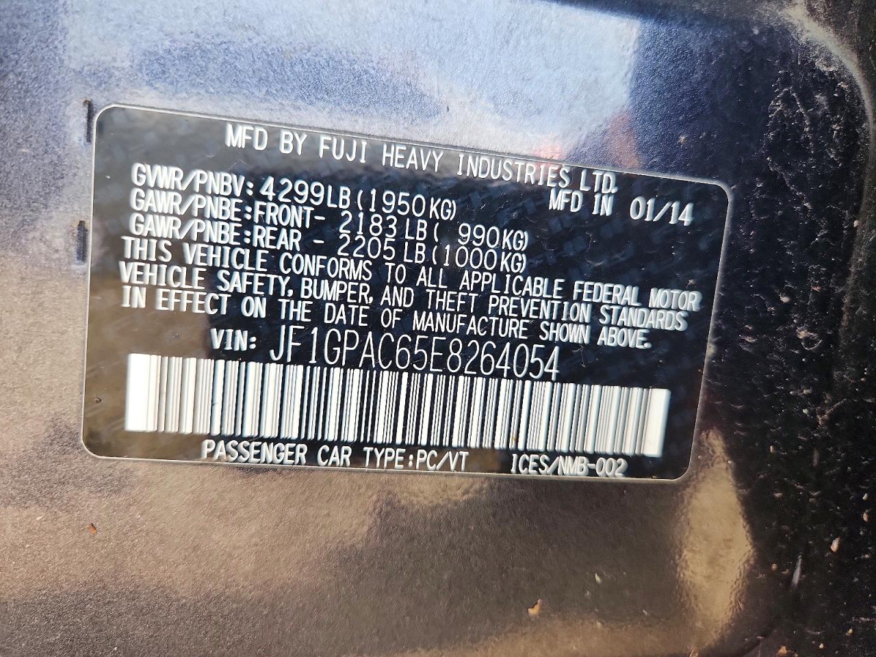 2014 Subaru Impreza Premium Gray vin: JF1GPAC65E8264054