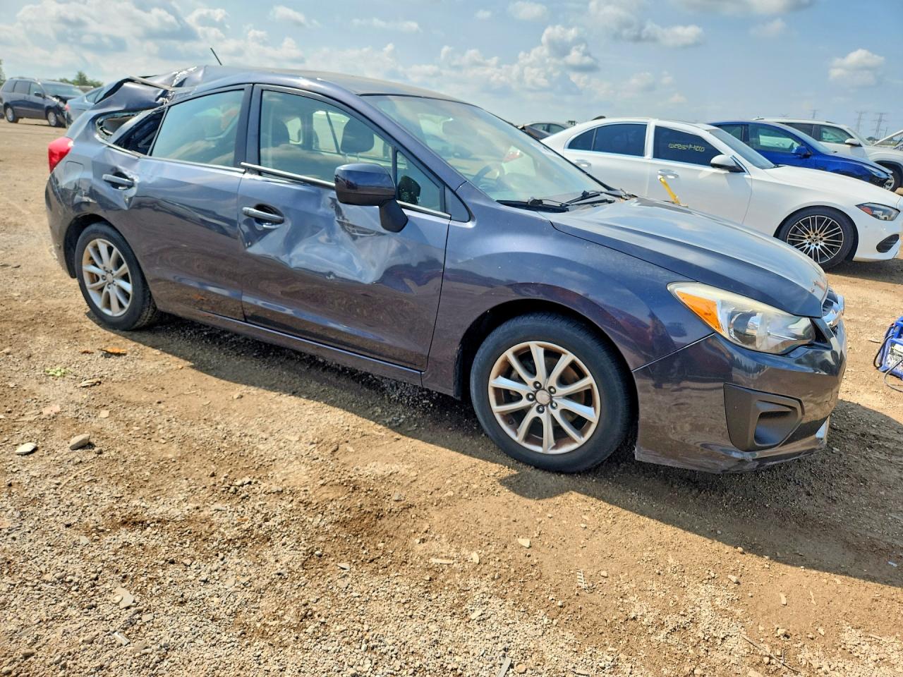 2014 Subaru Impreza Premium Gray vin: JF1GPAC65E8264054