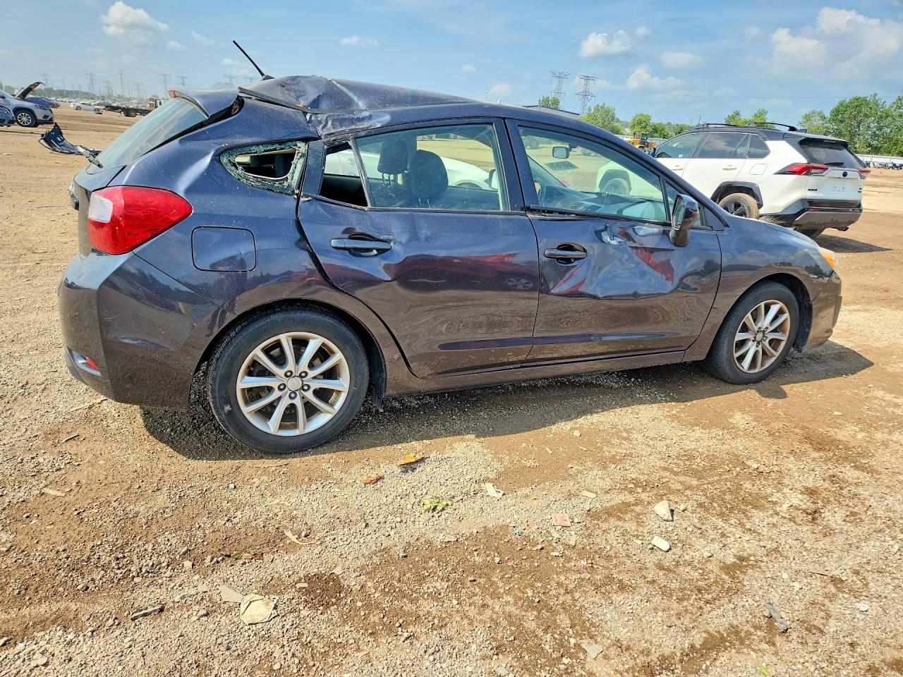 2014 Subaru Impreza Premium Gray vin: JF1GPAC65E8264054