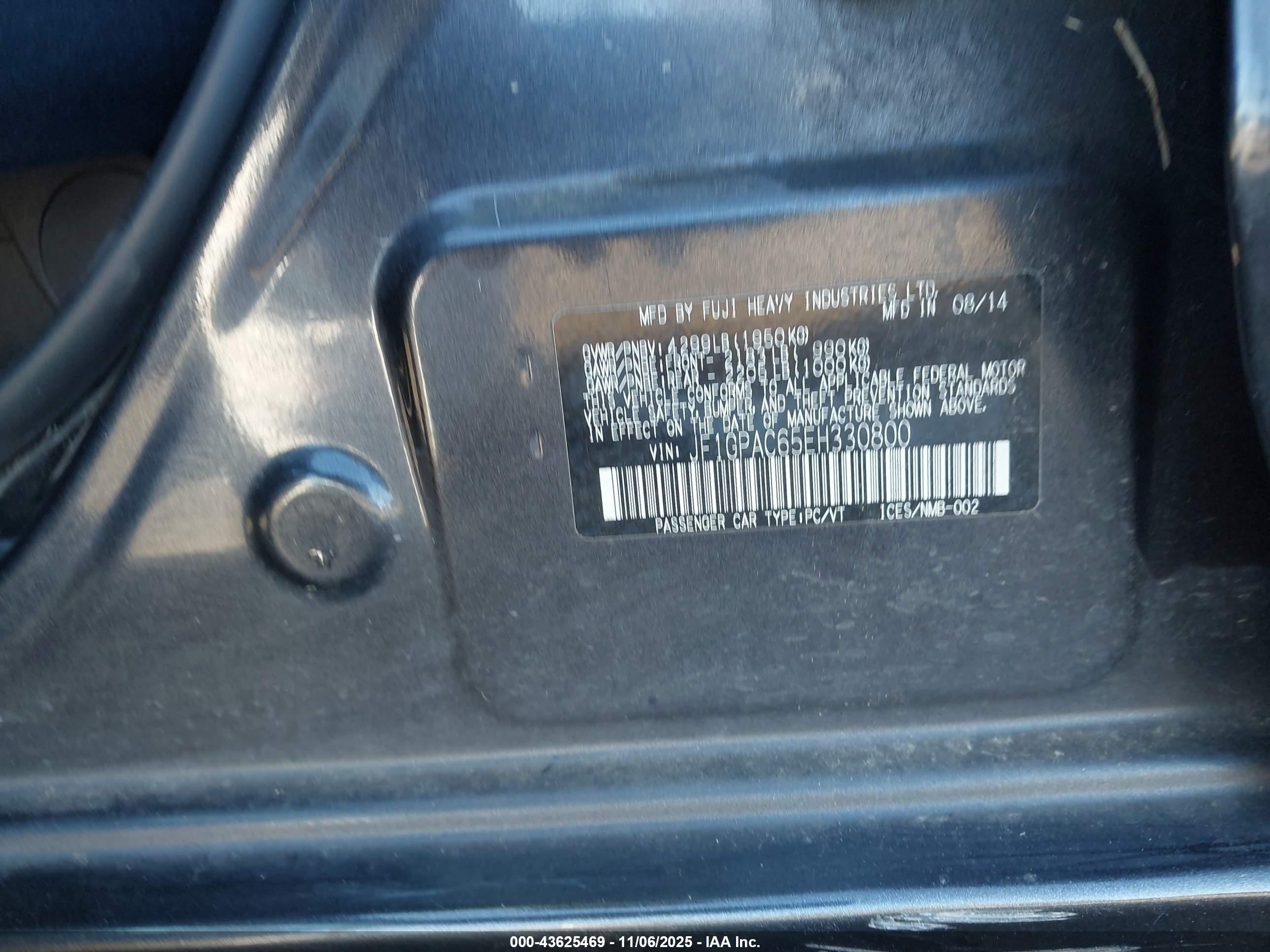 2014 Subaru Impreza 2.0i Premium Gray vin: JF1GPAC65EH330800