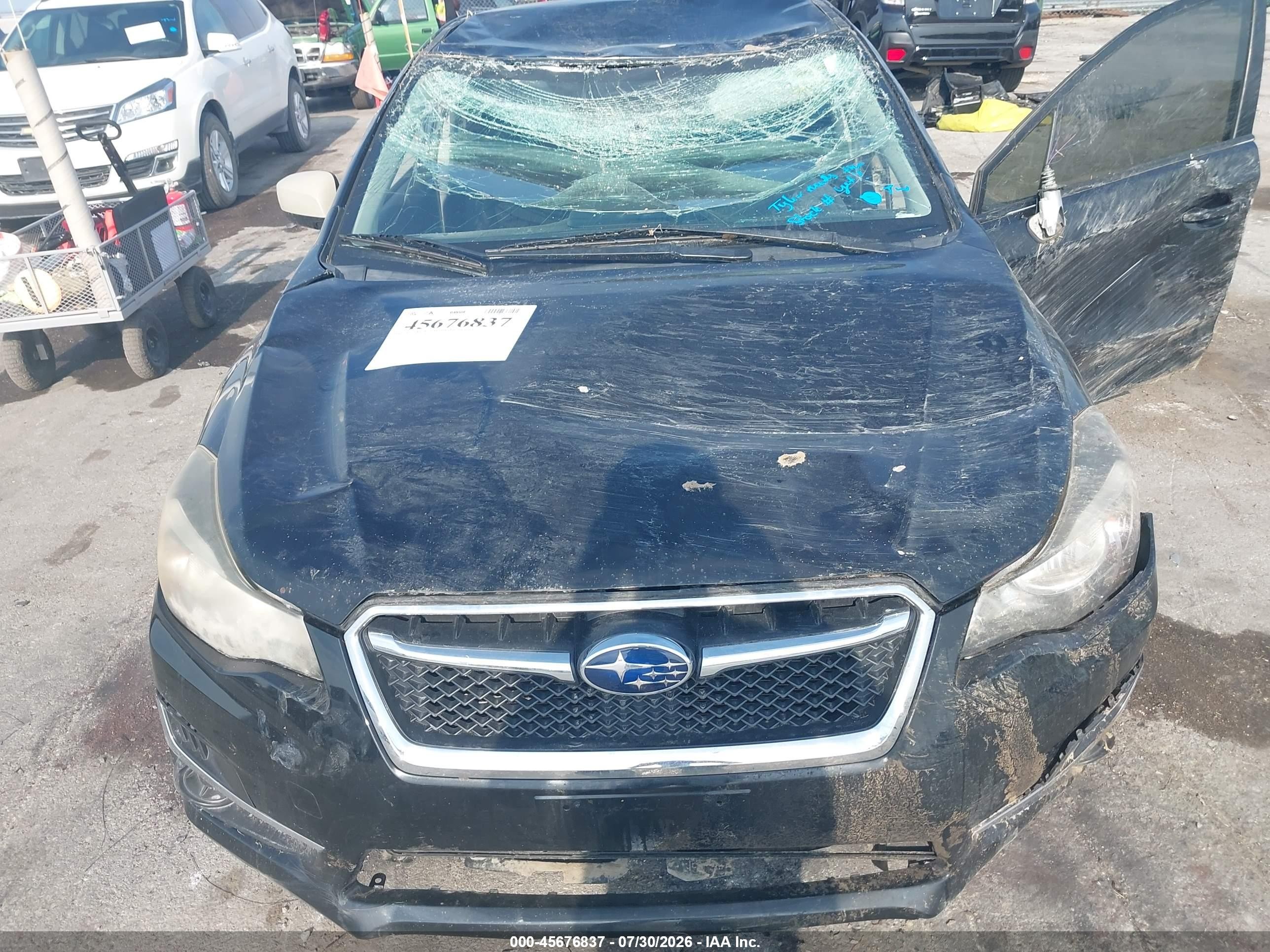 2015 Subaru Impreza 2.0i Premium Black vin: JF1GPAC65F8307485