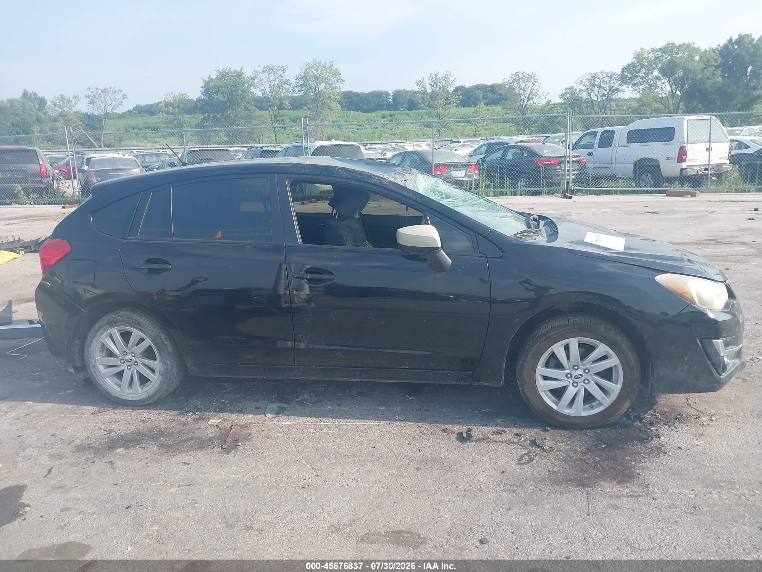 2015 Subaru Impreza 2.0i Premium Black vin: JF1GPAC65F8307485