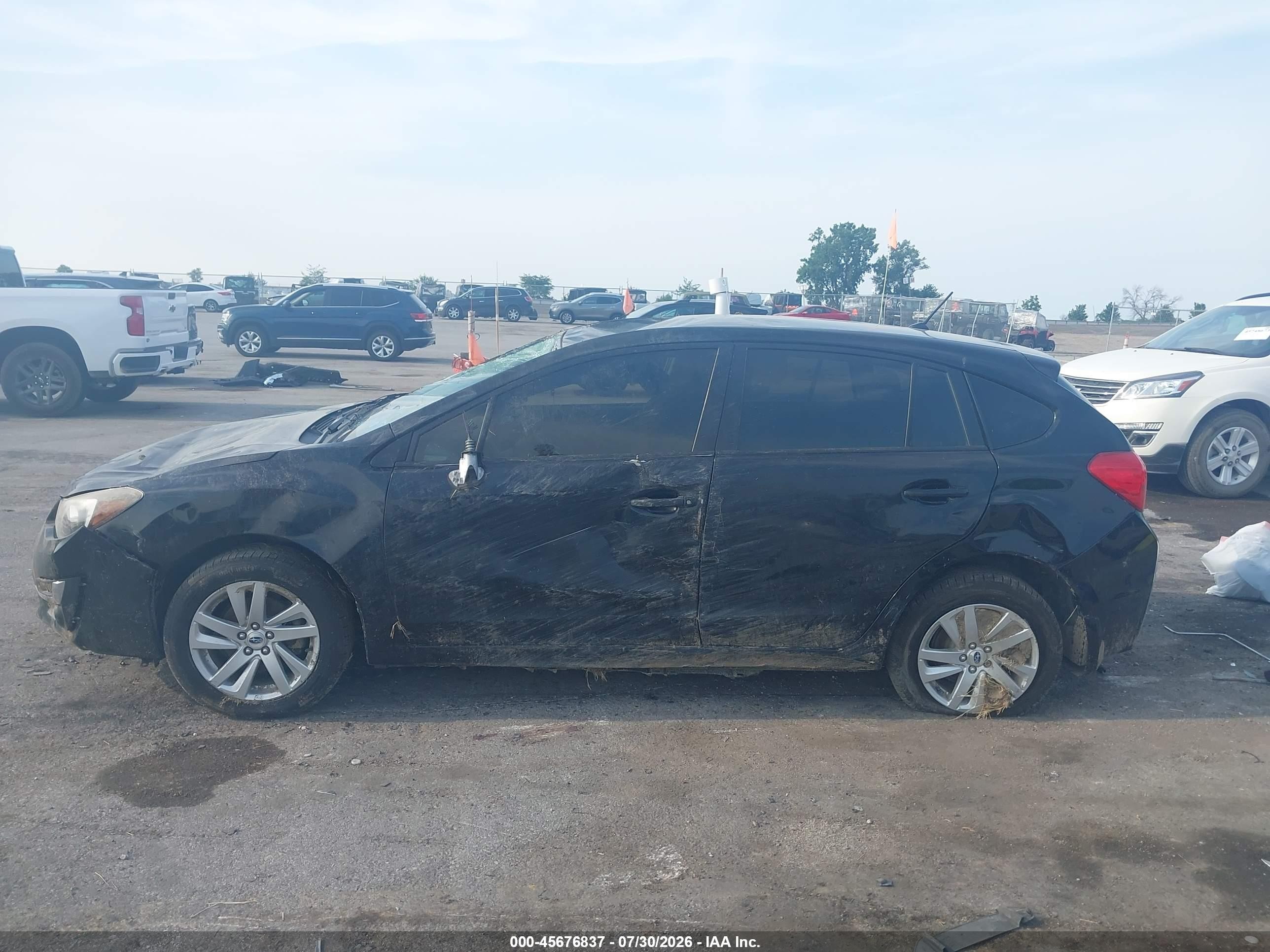 2015 Subaru Impreza 2.0i Premium Black vin: JF1GPAC65F8307485
