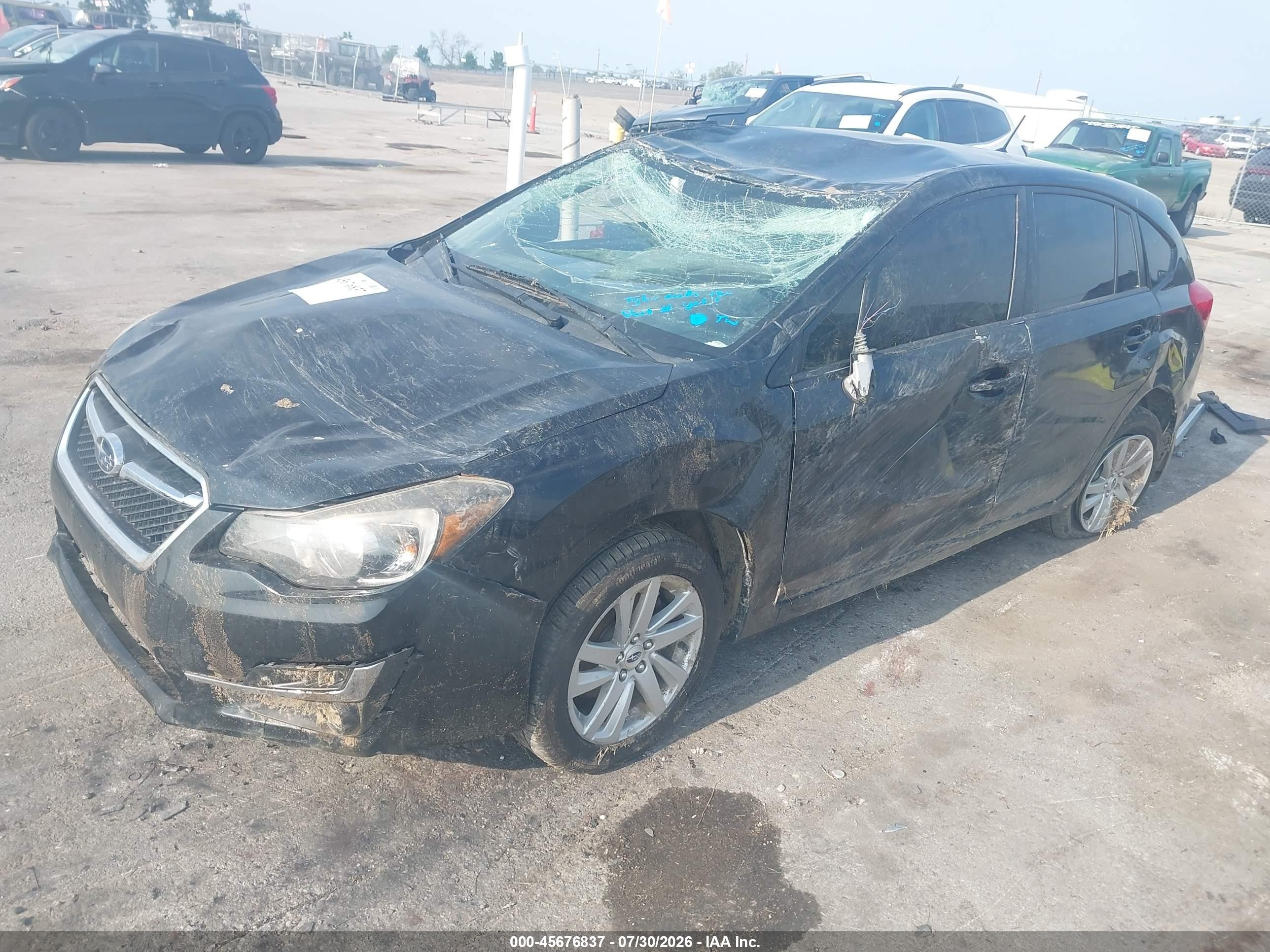2015 Subaru Impreza 2.0i Premium Black vin: JF1GPAC65F8307485