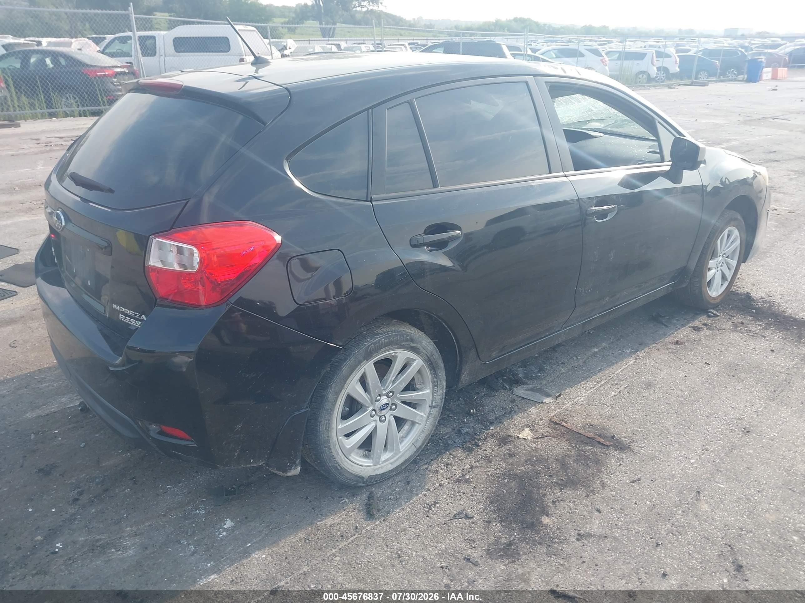 2015 Subaru Impreza 2.0i Premium Black vin: JF1GPAC65F8307485