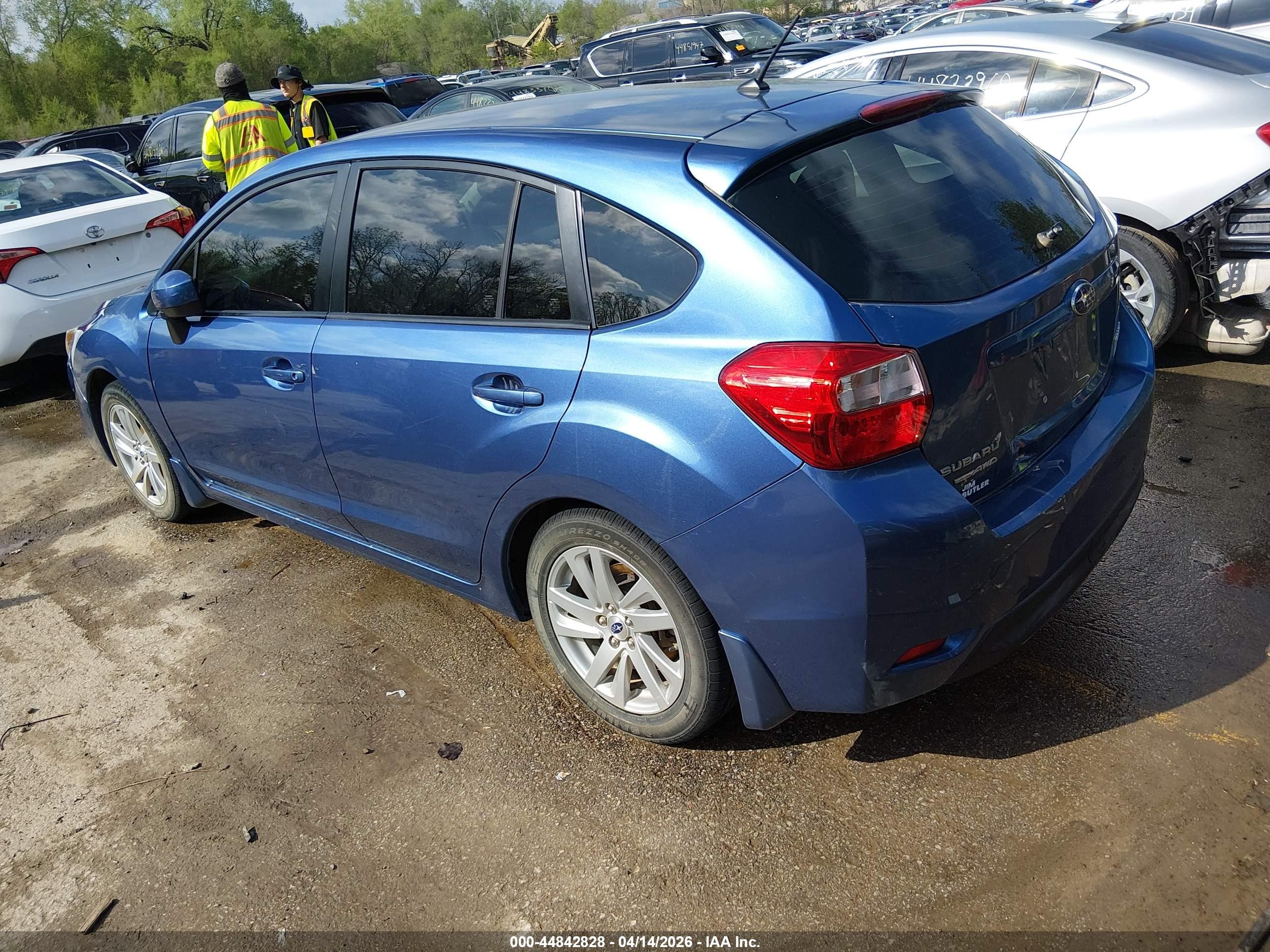 2015 Subaru Impreza 2.0i Premium Синий vin: JF1GPAC65F8312931