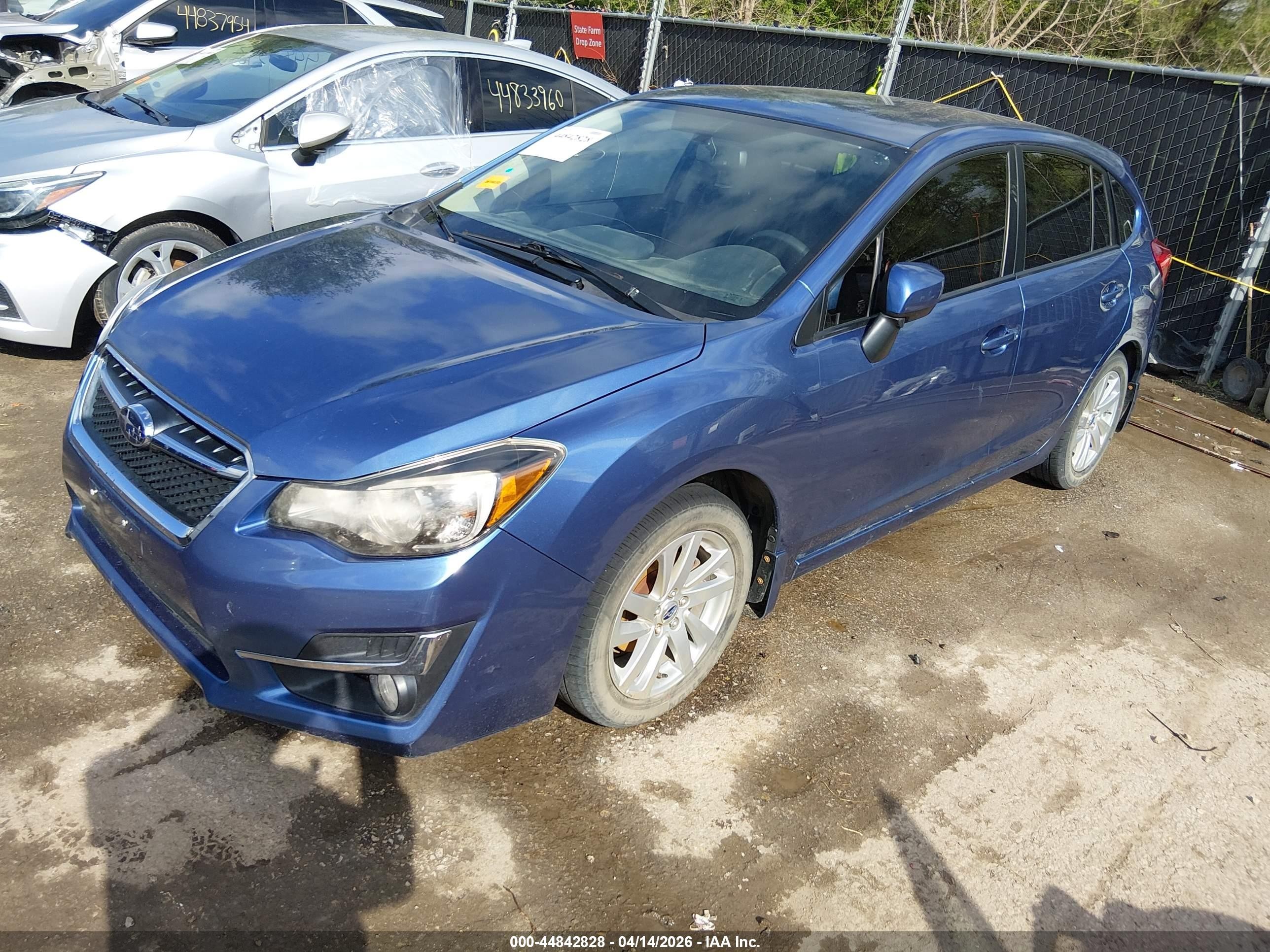 2015 Subaru Impreza 2.0i Premium Синий vin: JF1GPAC65F8312931
