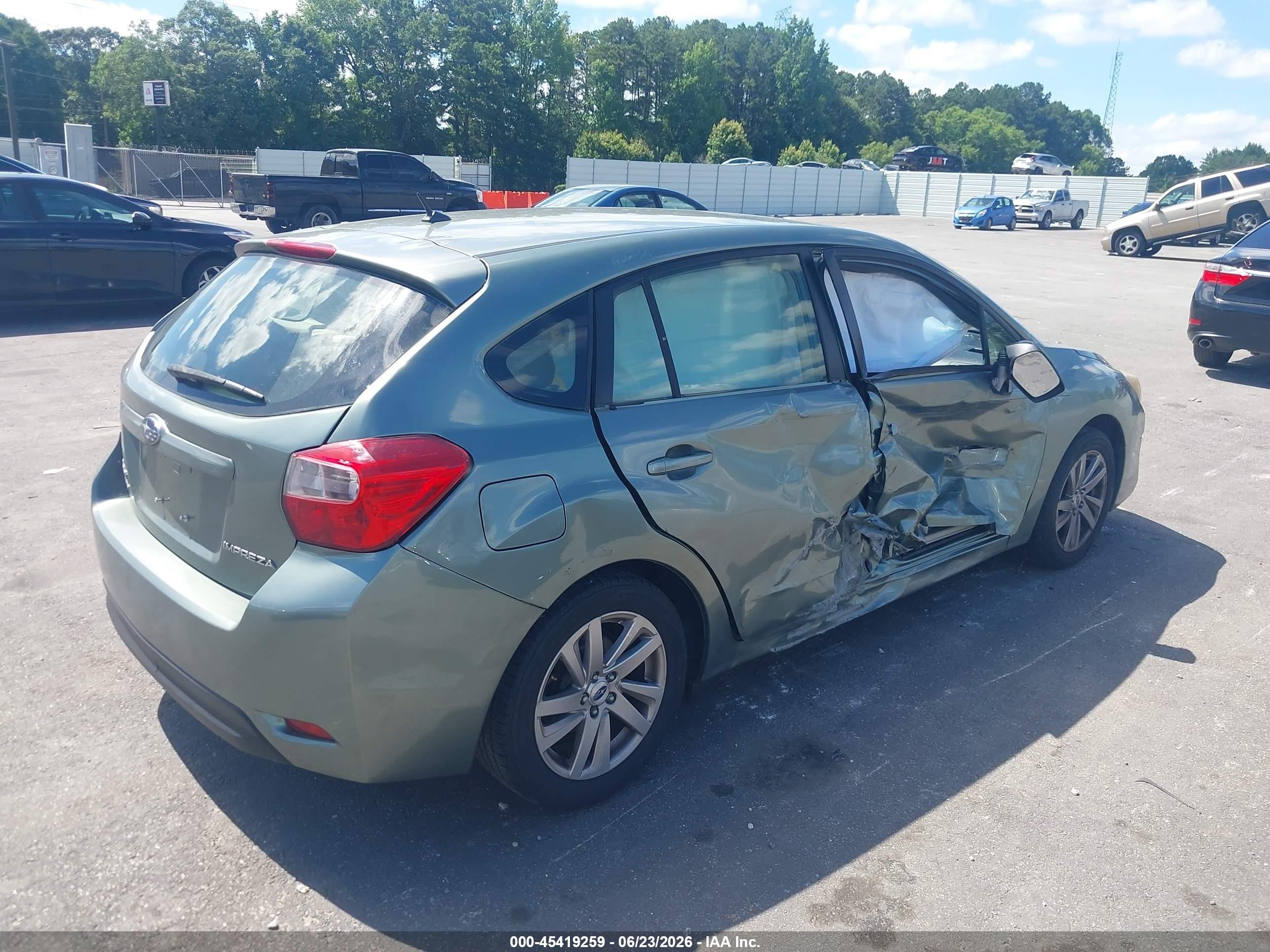 2015 Subaru Impreza 2.0i Premium Teal vin: JF1GPAC65FH242587