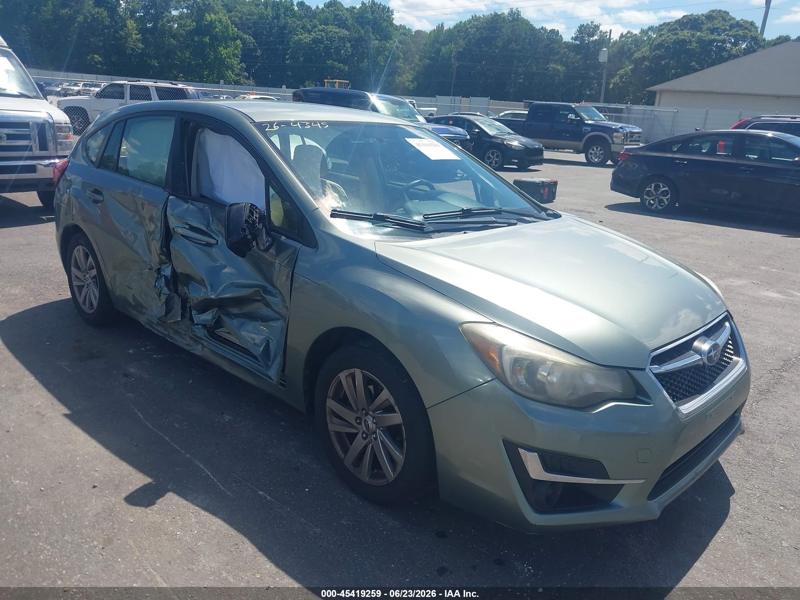 2015 Subaru Impreza 2.0i Premium Teal vin: JF1GPAC65FH242587