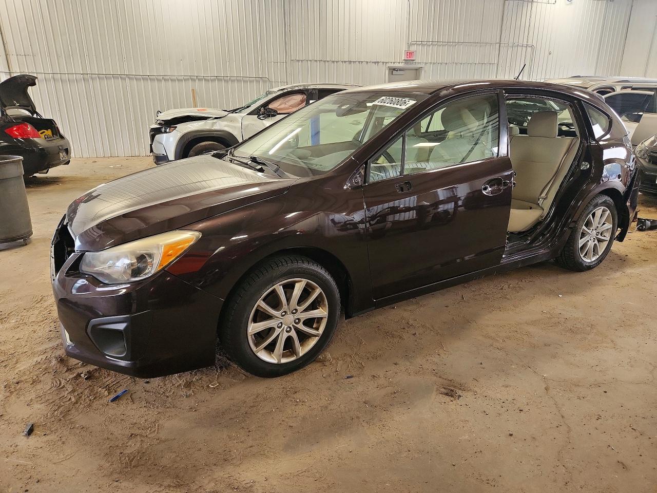 2013 Subaru Impreza Premium Maroon vin: JF1GPAC66D2888883
