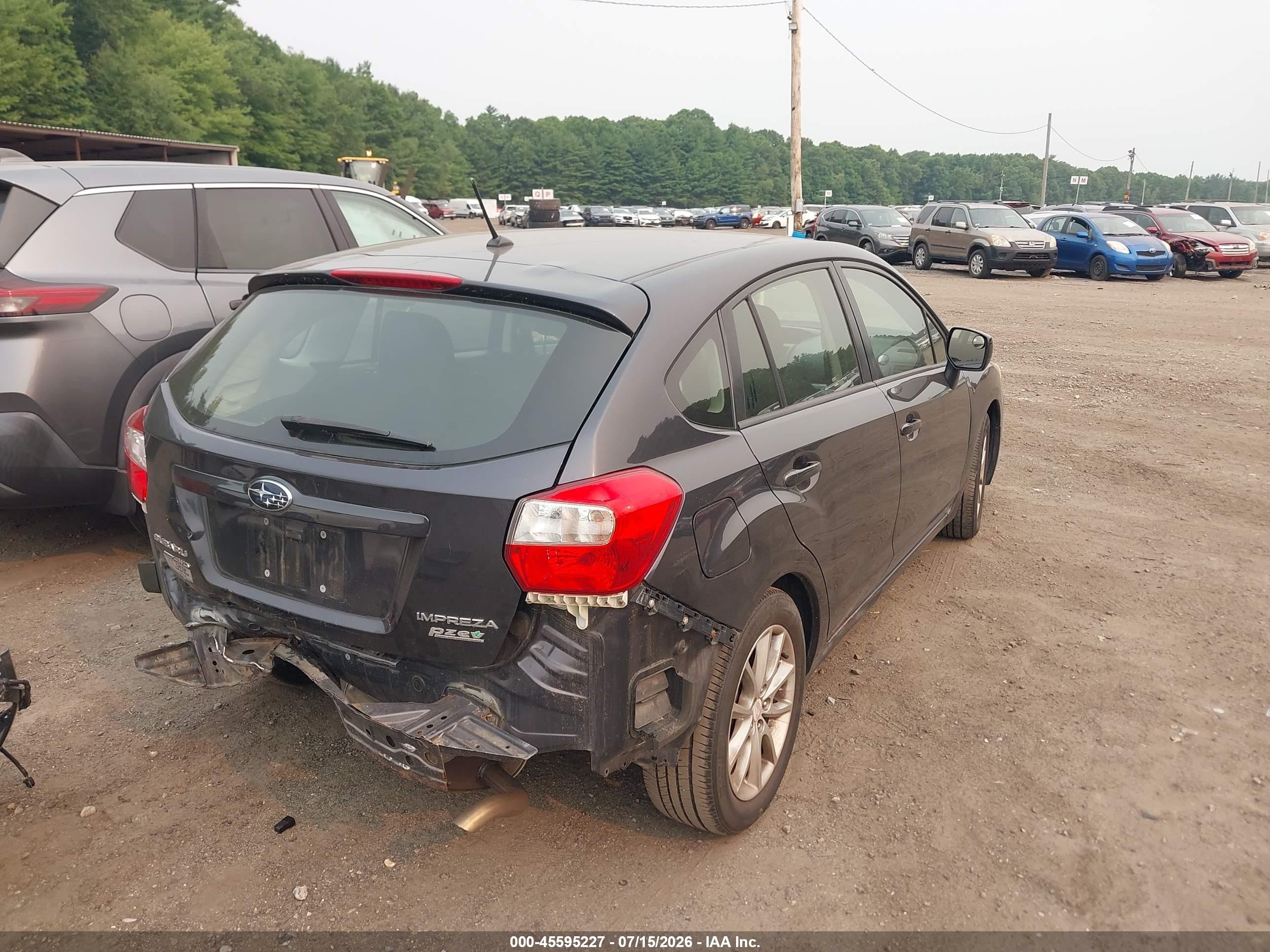2014 Subaru Impreza 2.0i Premium Gray vin: JF1GPAC66E8320261