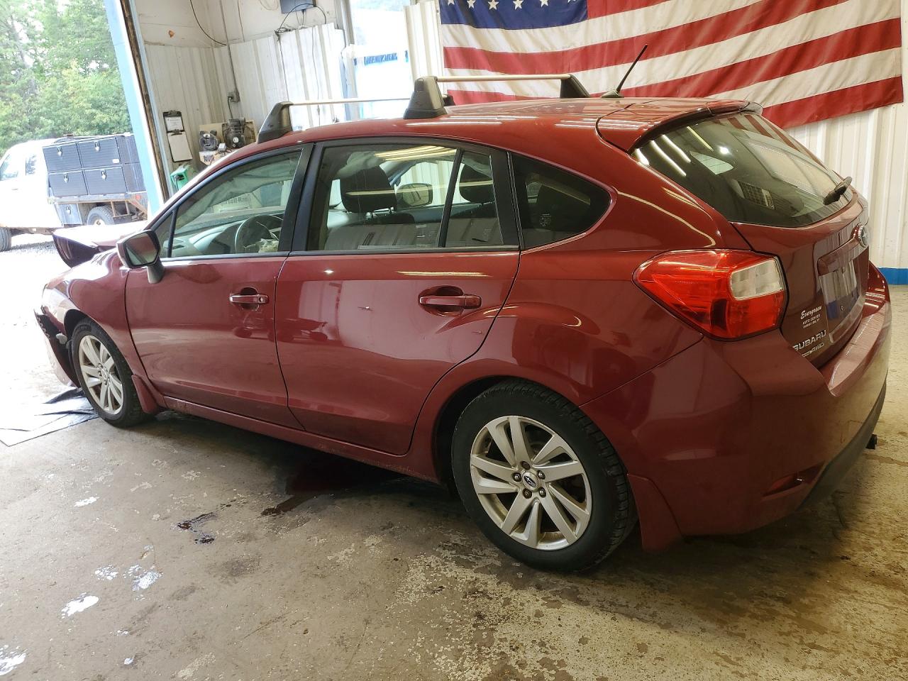 2015 Subaru Impreza Premium Темно-бордовый vin: JF1GPAC66F8202065