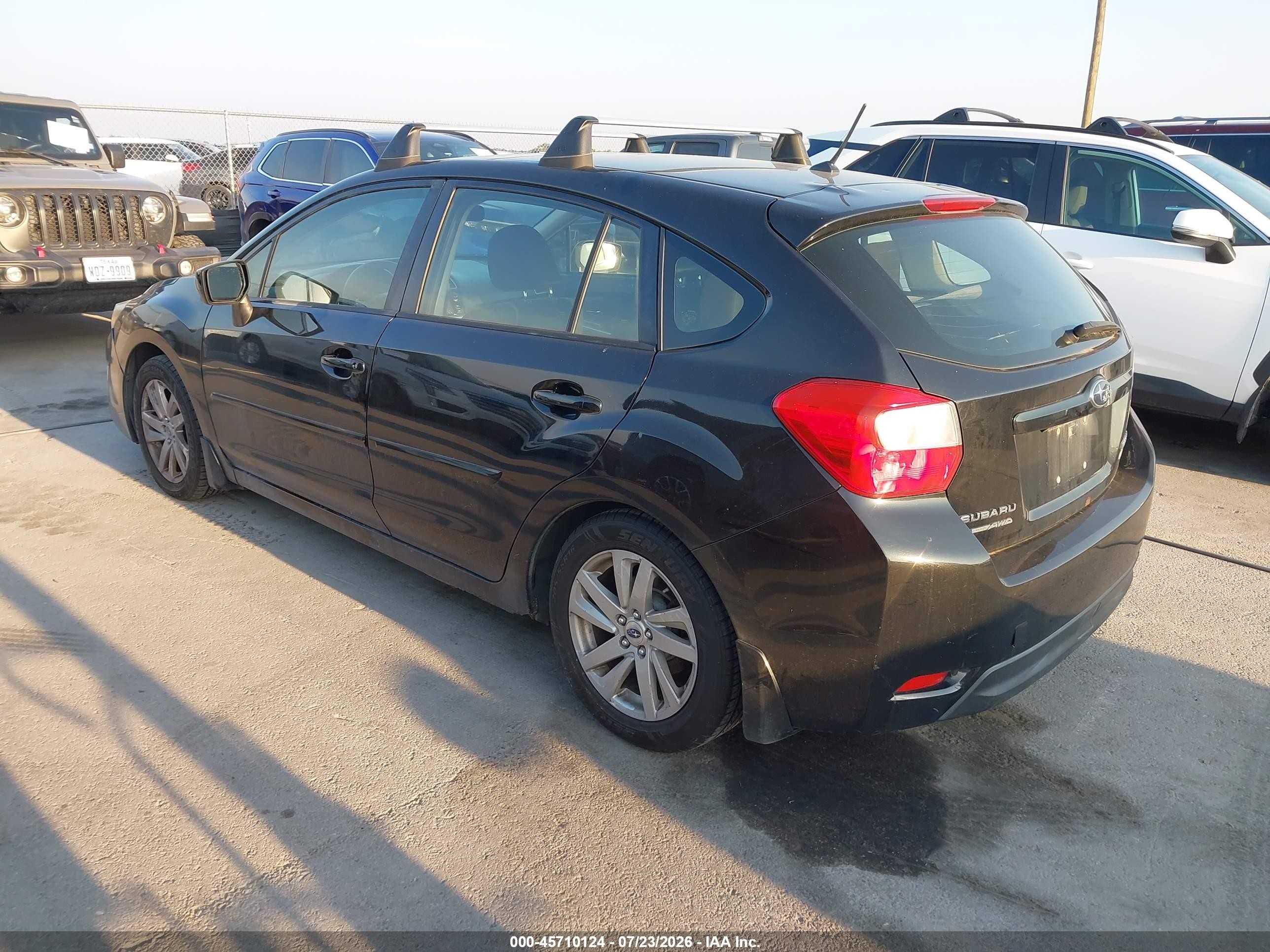 2015 Subaru Impreza 2.0i Premium Black vin: JF1GPAC66F8296318