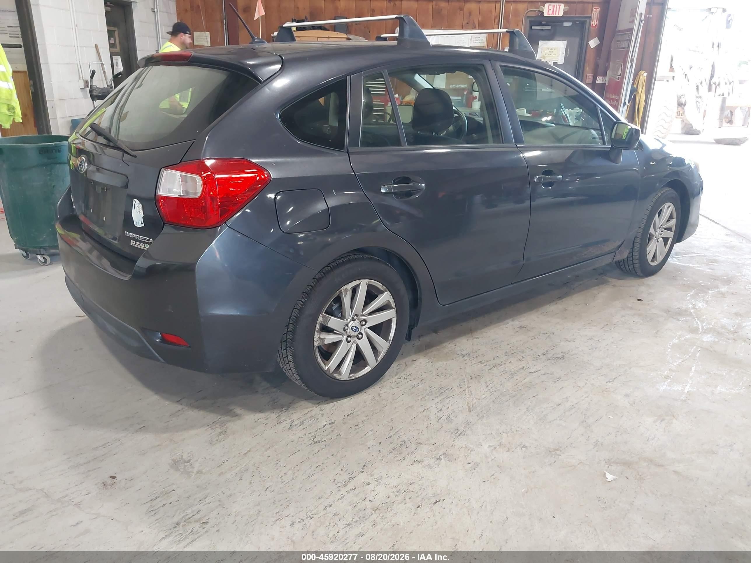 2015 Subaru Impreza 2.0i Premium Gray vin: JF1GPAC66FH208366