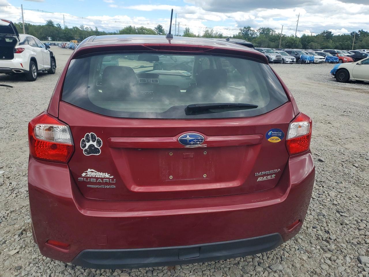 2015 Subaru Impreza Premium Red vin: JF1GPAC66FH234837