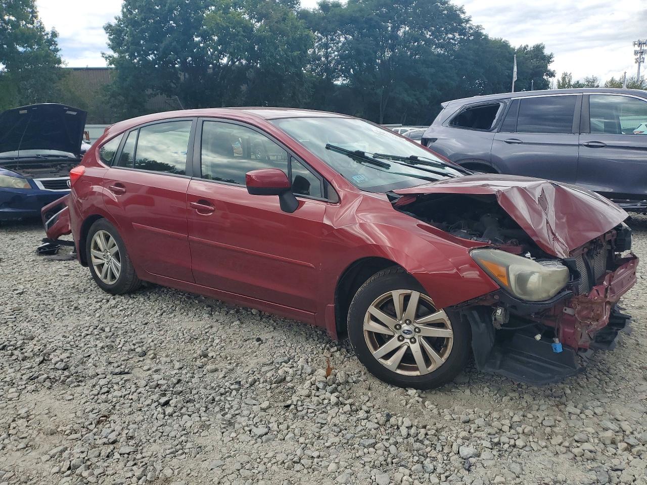 2015 Subaru Impreza Premium Red vin: JF1GPAC66FH234837