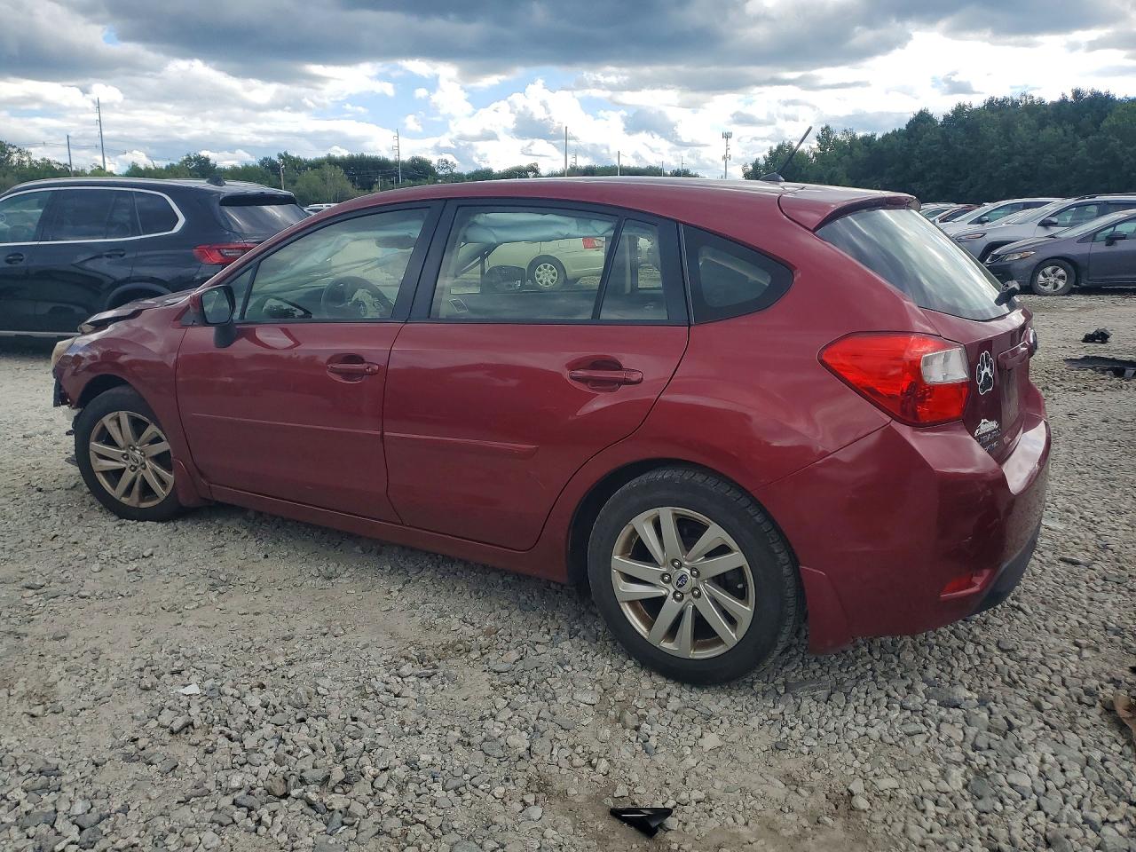 2015 Subaru Impreza Premium Red vin: JF1GPAC66FH234837