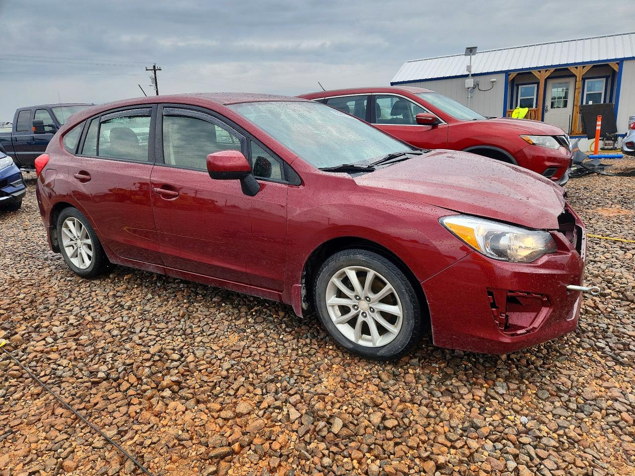 2012 Subaru Impreza Premium Maroon vin: JF1GPAC67CH227083