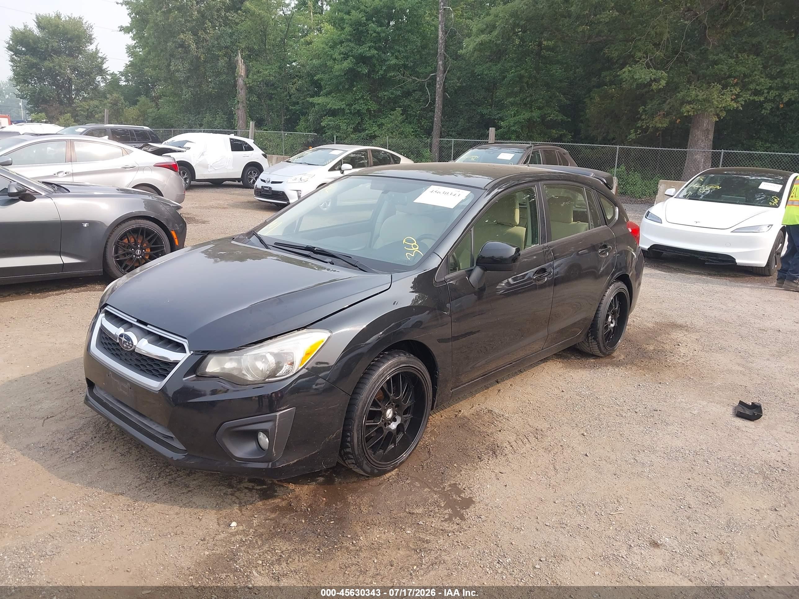 2013 Subaru Impreza 2.0i Premium Black vin: JF1GPAC67D2217688