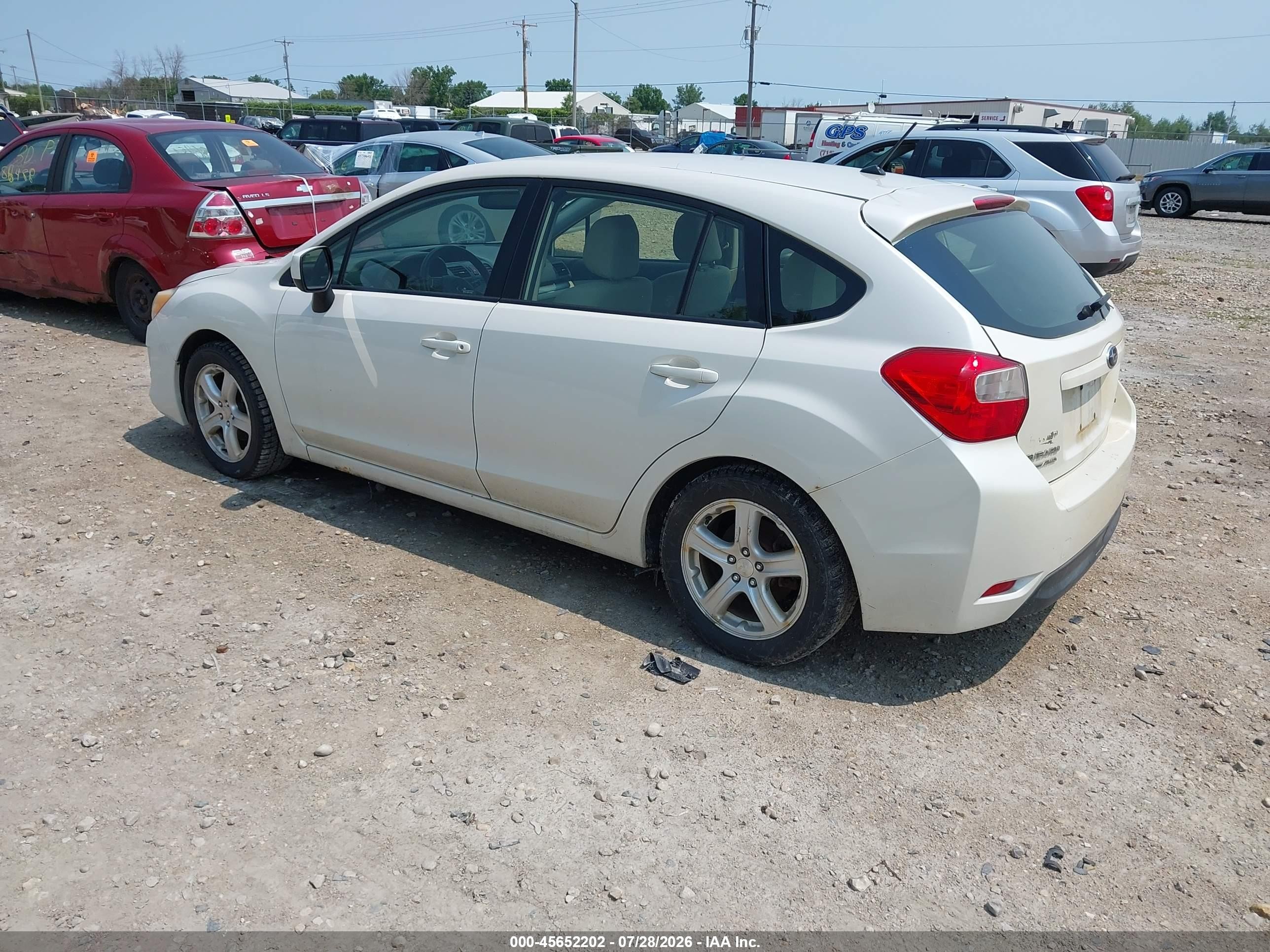 2013 Subaru Impreza 2.0i Premium Белый vin: JF1GPAC67DH821013