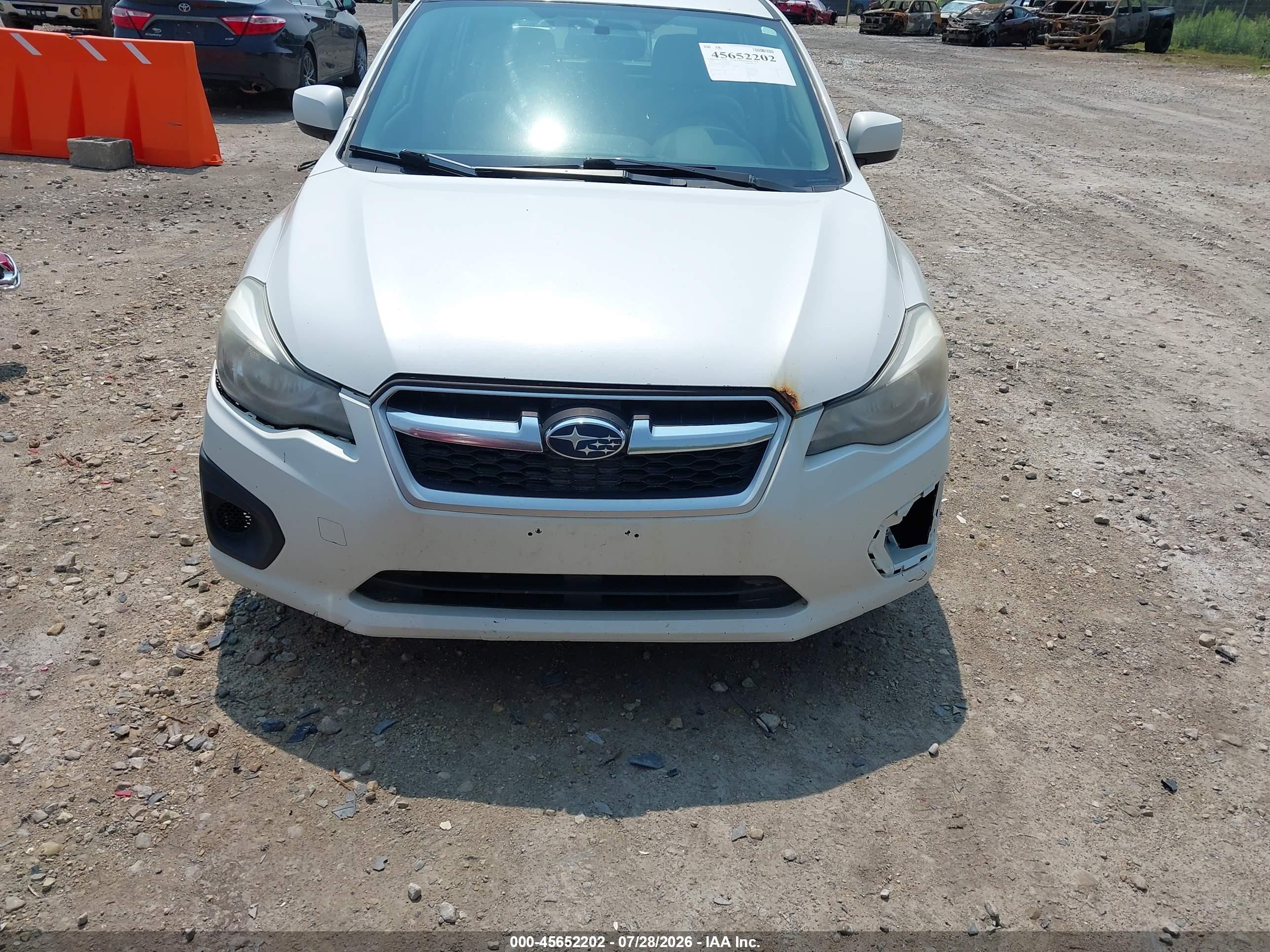 2013 Subaru Impreza 2.0i Premium Белый vin: JF1GPAC67DH821013