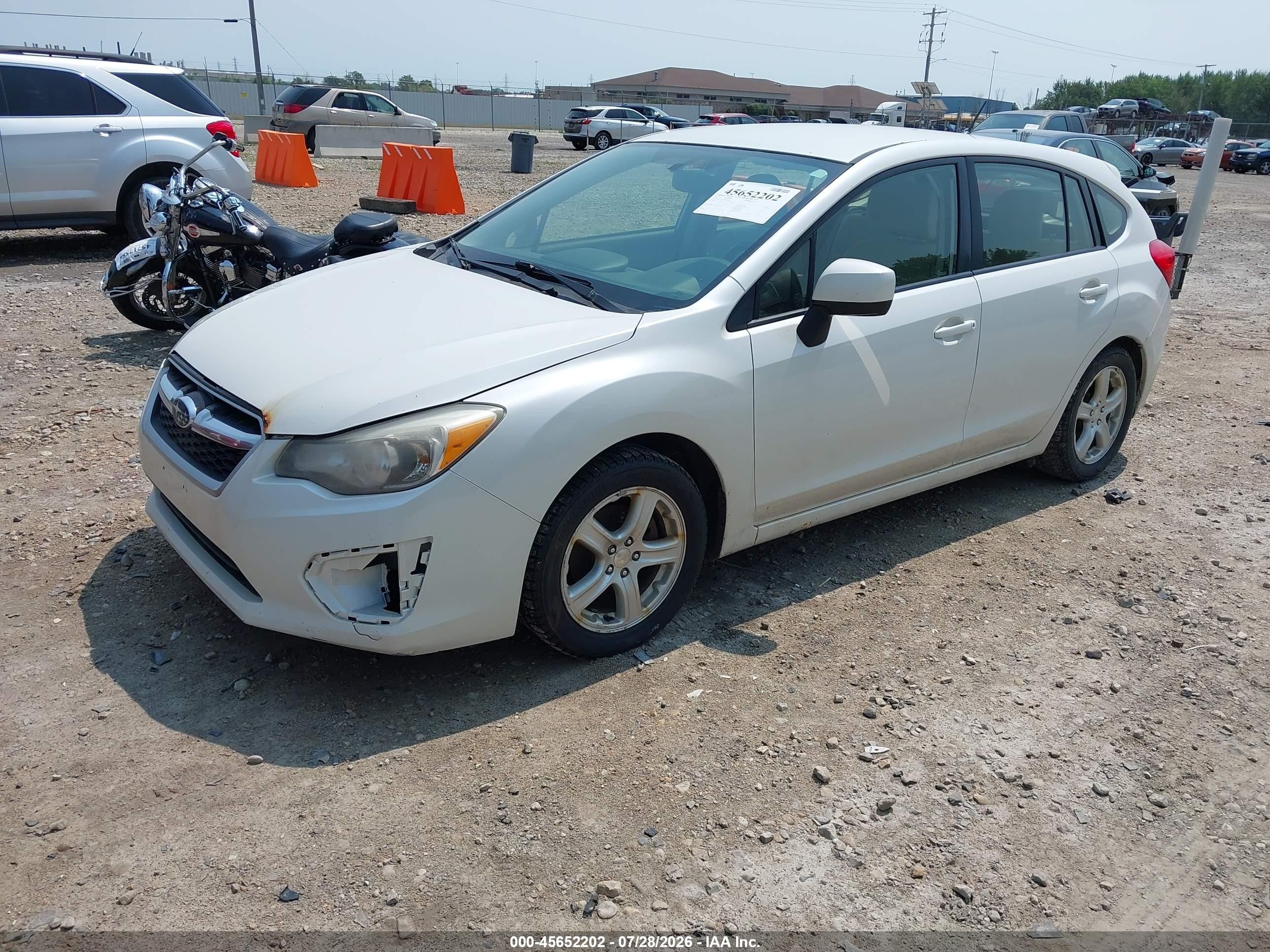2013 Subaru Impreza 2.0i Premium Белый vin: JF1GPAC67DH821013