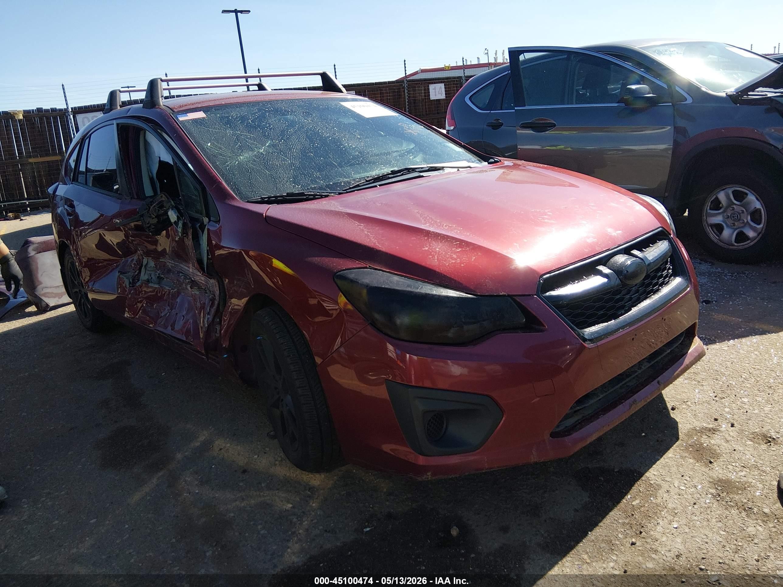 2014 Subaru Impreza 2.0i Premium Red vin: JF1GPAC67E8254870