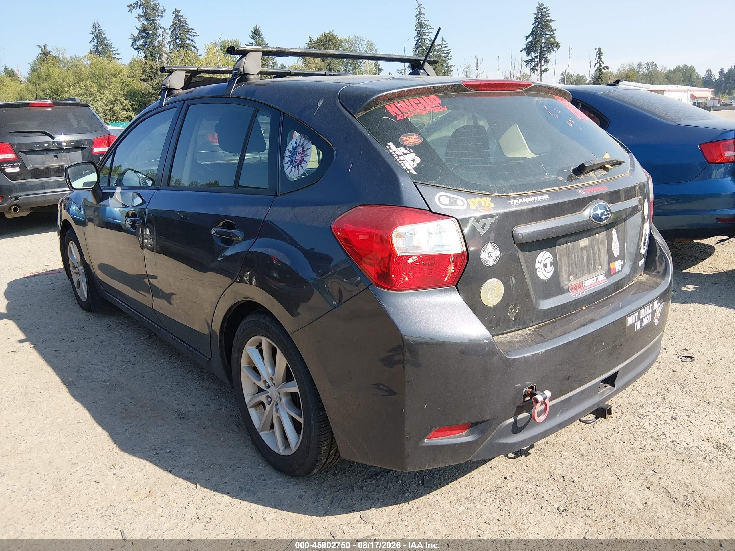 2014 Subaru Impreza 2.0i Premium Black vin: JF1GPAC67E8257574