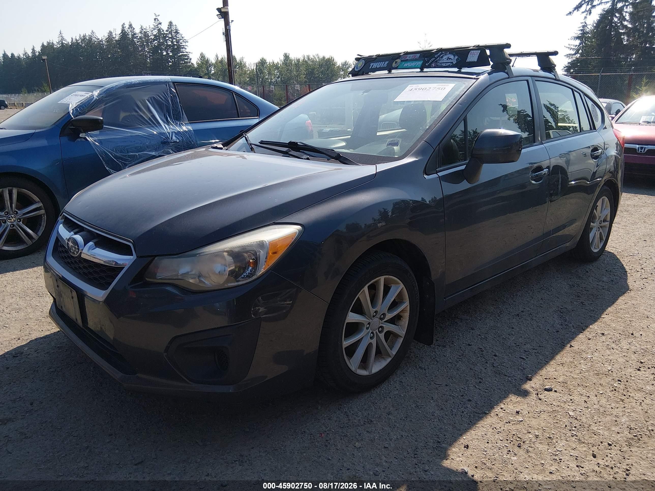 2014 Subaru Impreza 2.0i Premium Black vin: JF1GPAC67E8257574