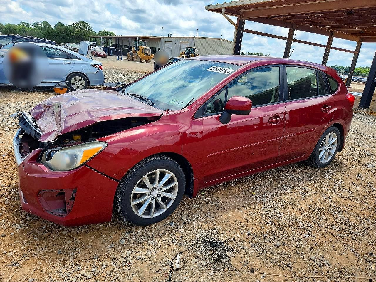 2013 Subaru Impreza Premium Red vin: JF1GPAC68D2879599