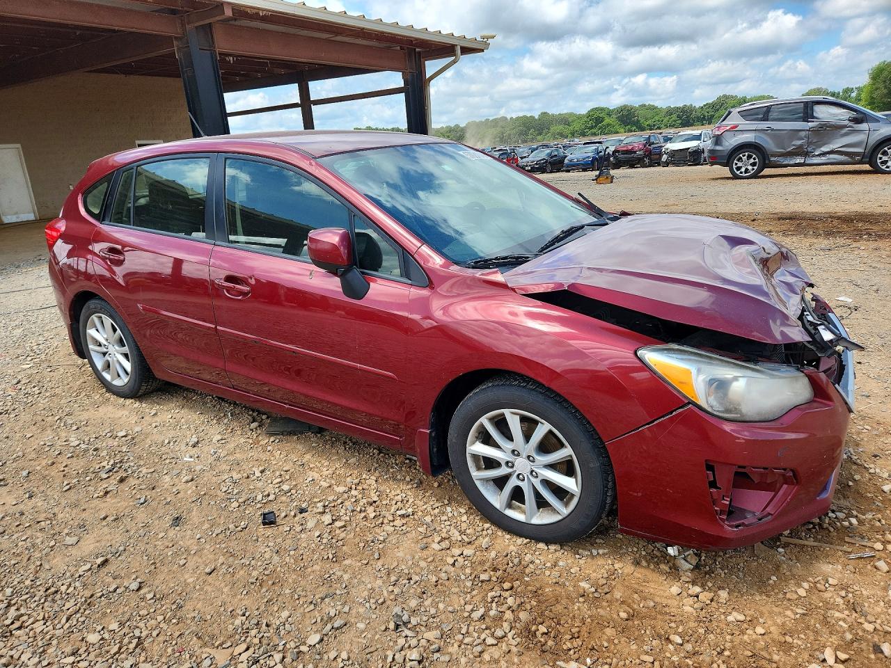 2013 Subaru Impreza Premium Red vin: JF1GPAC68D2879599