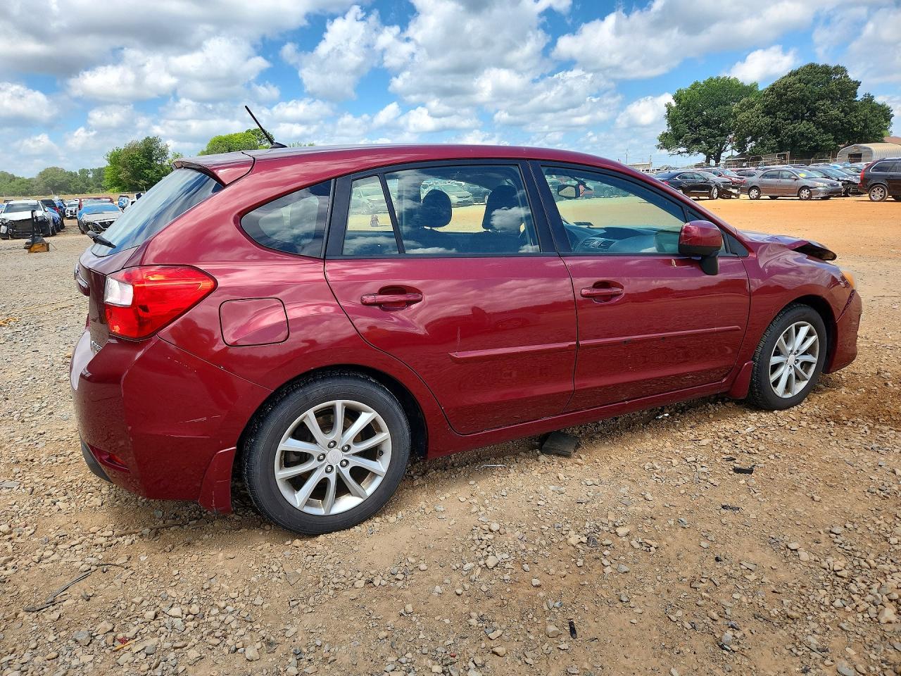 2013 Subaru Impreza Premium Red vin: JF1GPAC68D2879599