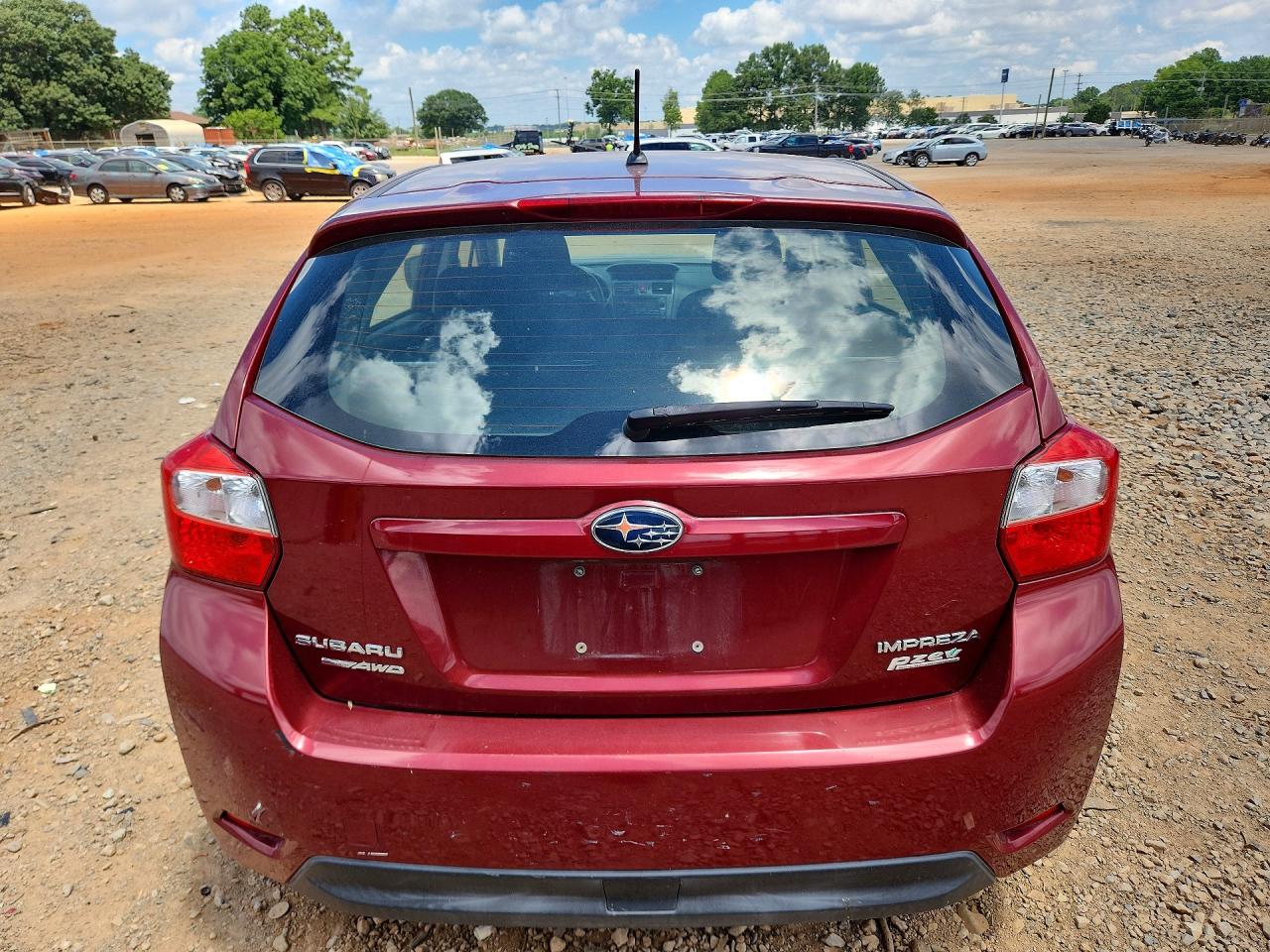 2013 Subaru Impreza Premium Red vin: JF1GPAC68D2879599