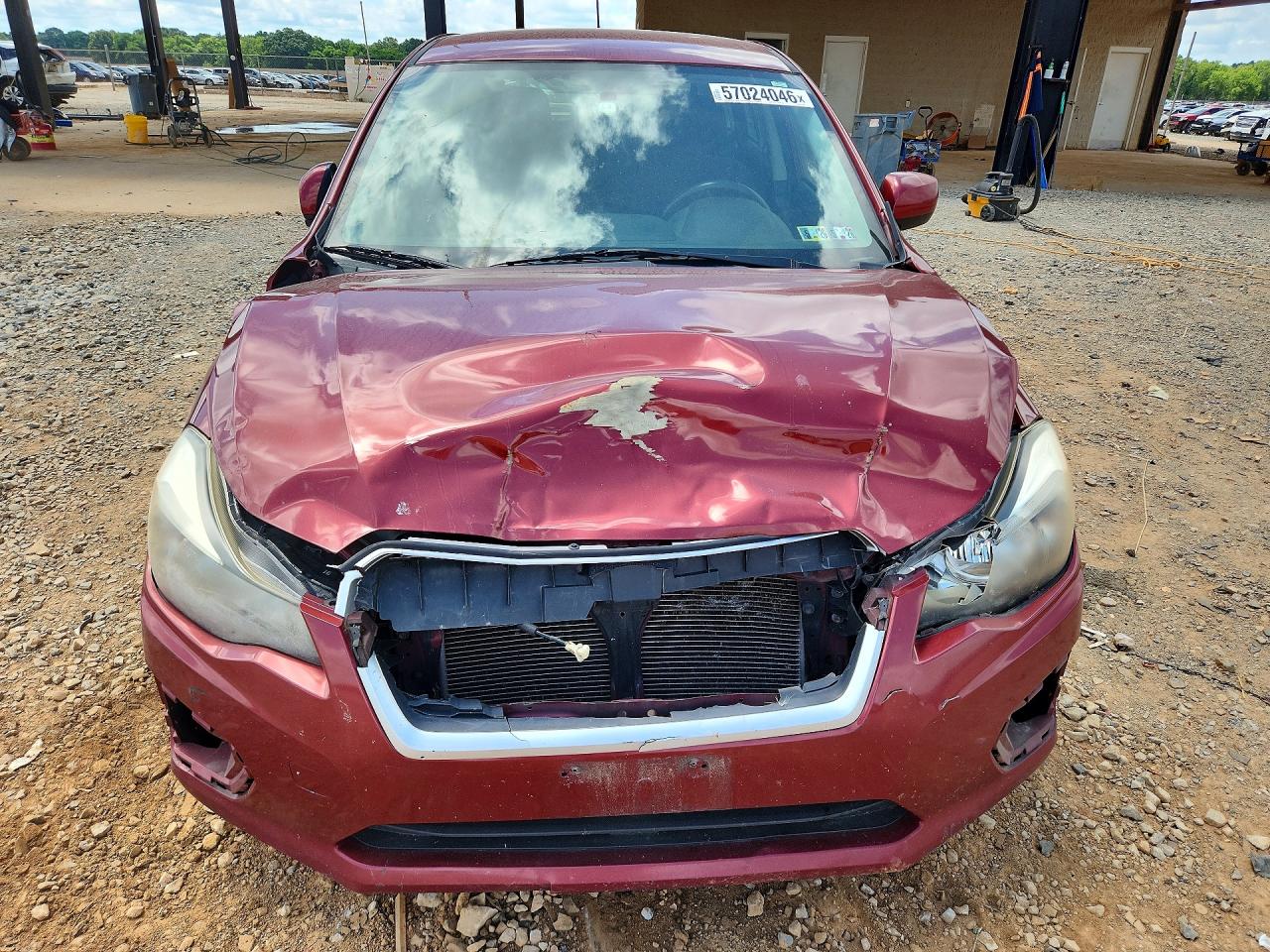 2013 Subaru Impreza Premium Red vin: JF1GPAC68D2879599