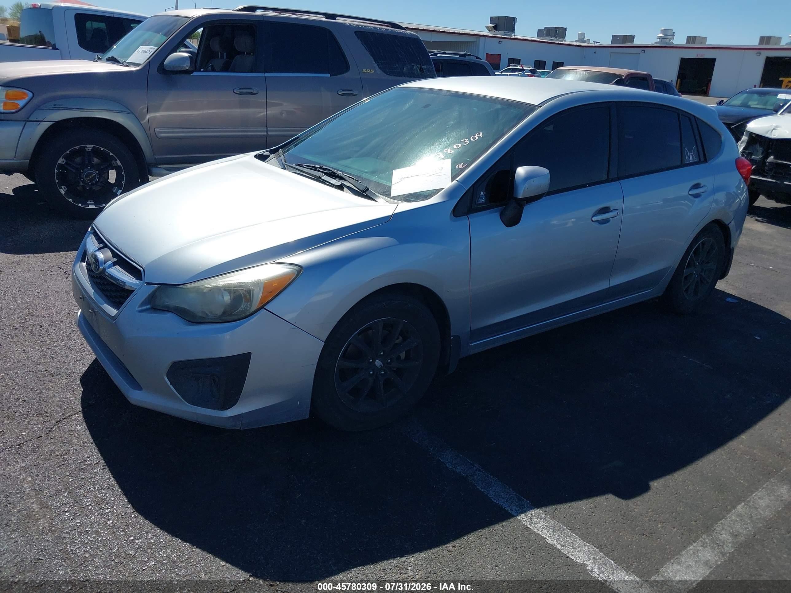 2013 Subaru Impreza 2.0i Premium Silver vin: JF1GPAC68DH831033
