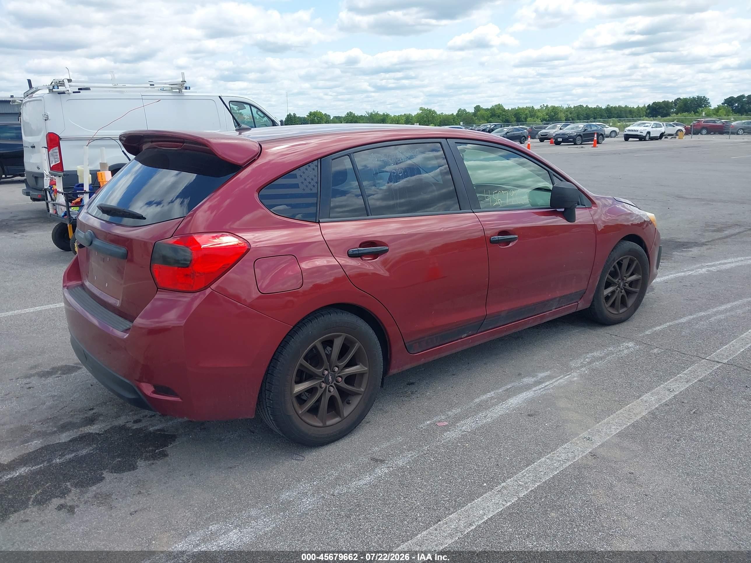 2014 Subaru Impreza 2.0i Premium Red vin: JF1GPAC68E9259411