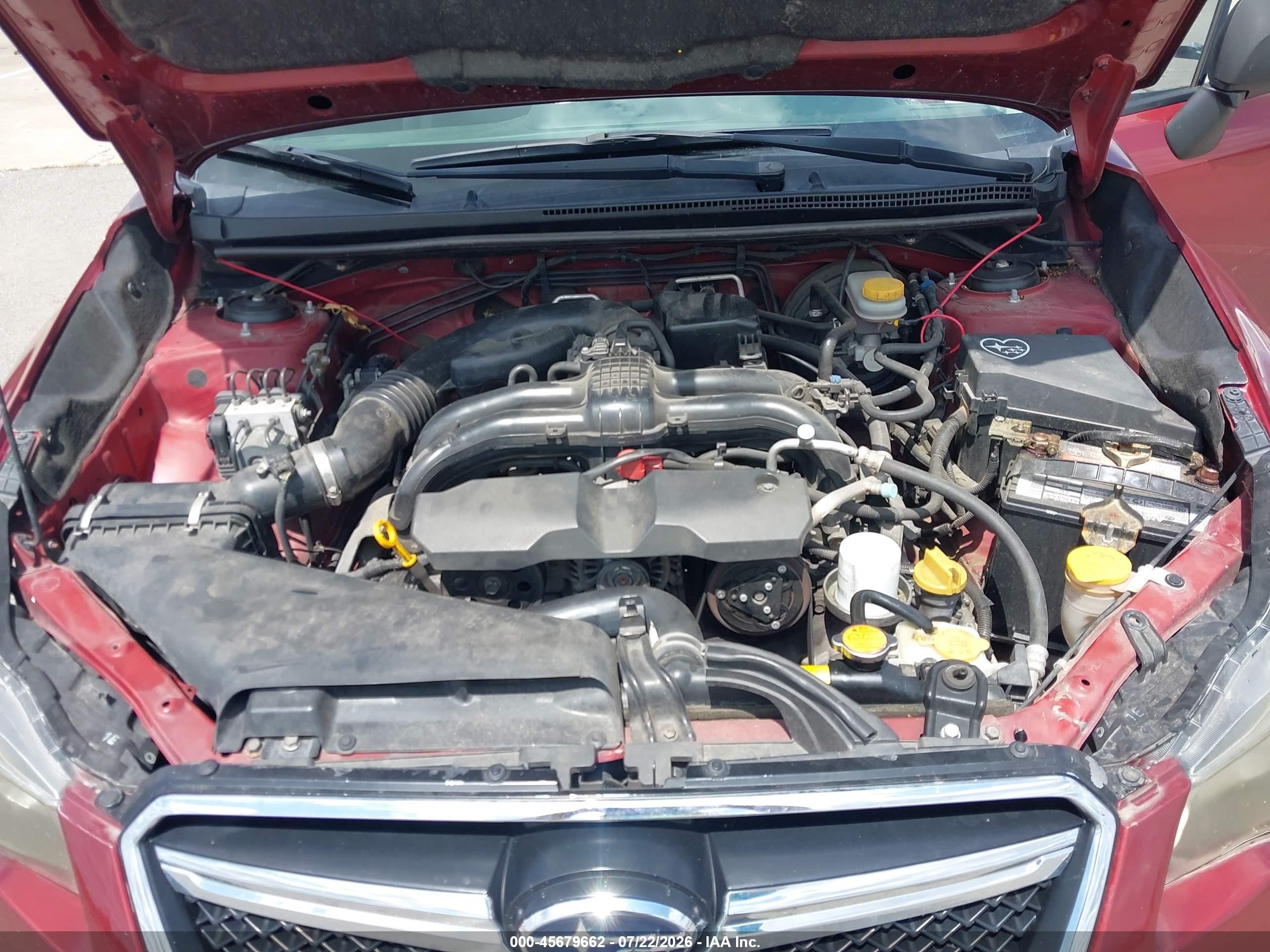 2014 Subaru Impreza 2.0i Premium Red vin: JF1GPAC68E9259411
