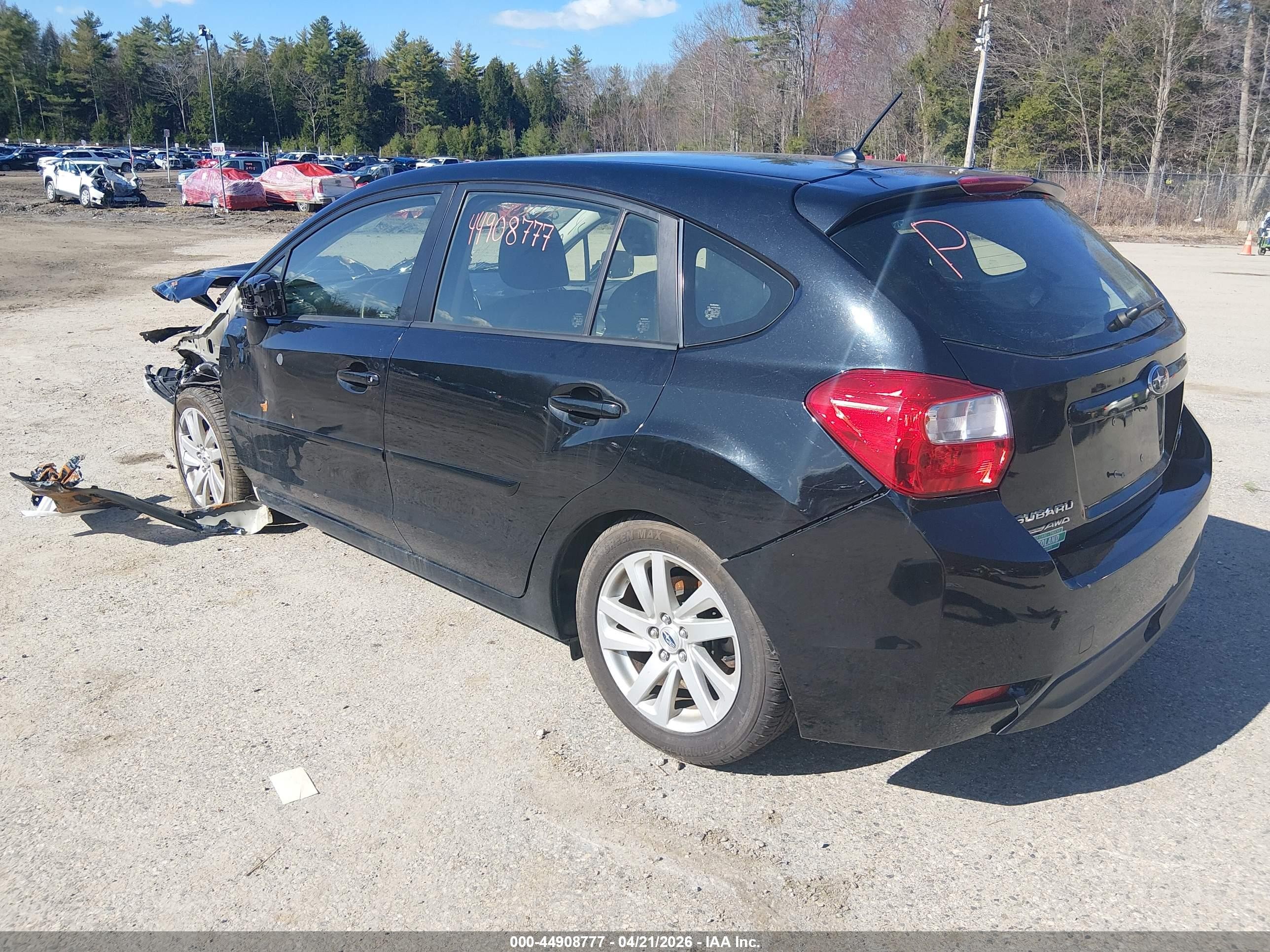 2015 Subaru Impreza 2.0i Premium Black vin: JF1GPAC68F8204609