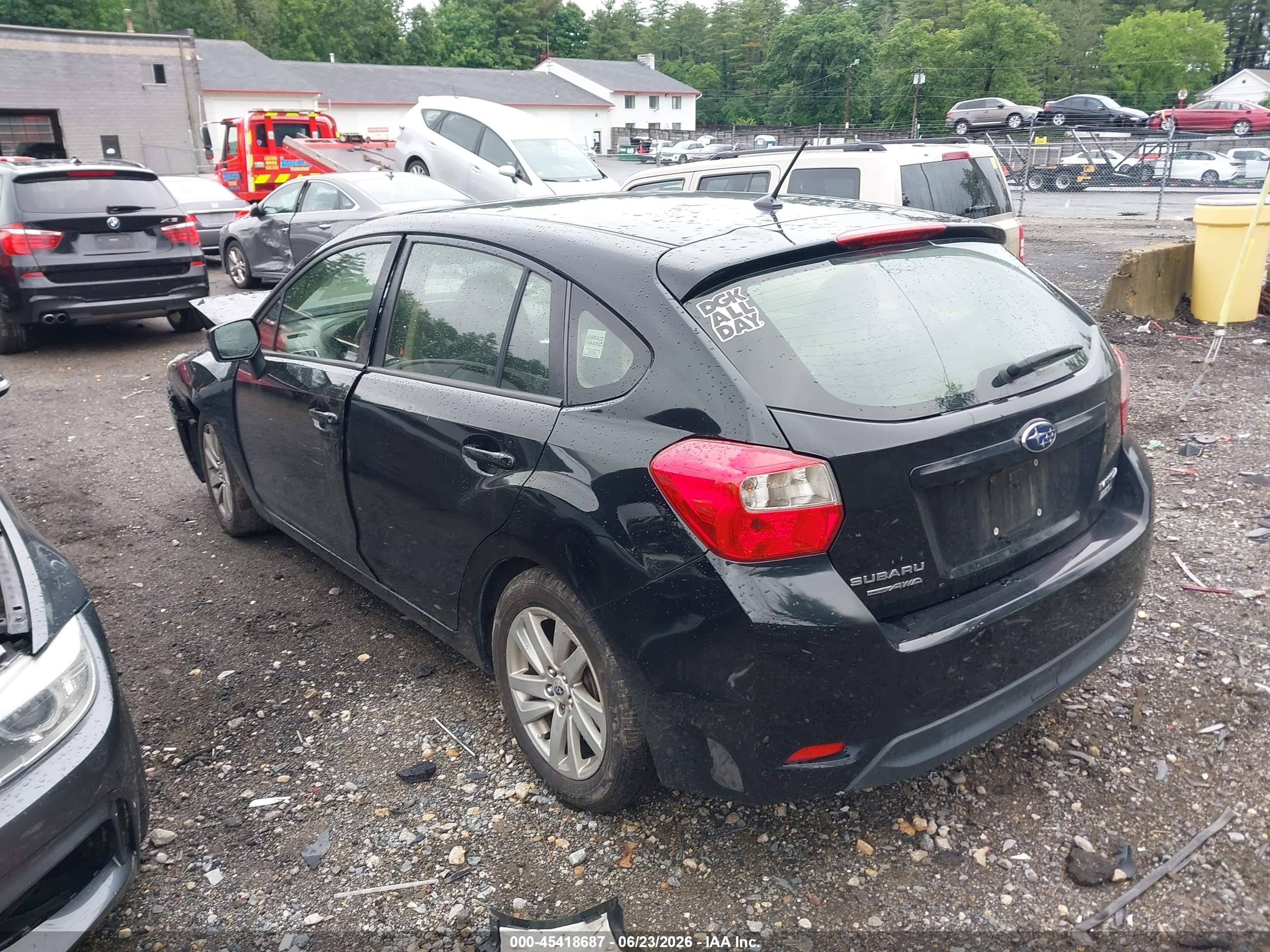 2015 Subaru Impreza 2.0i Premium Black vin: JF1GPAC68F8206697