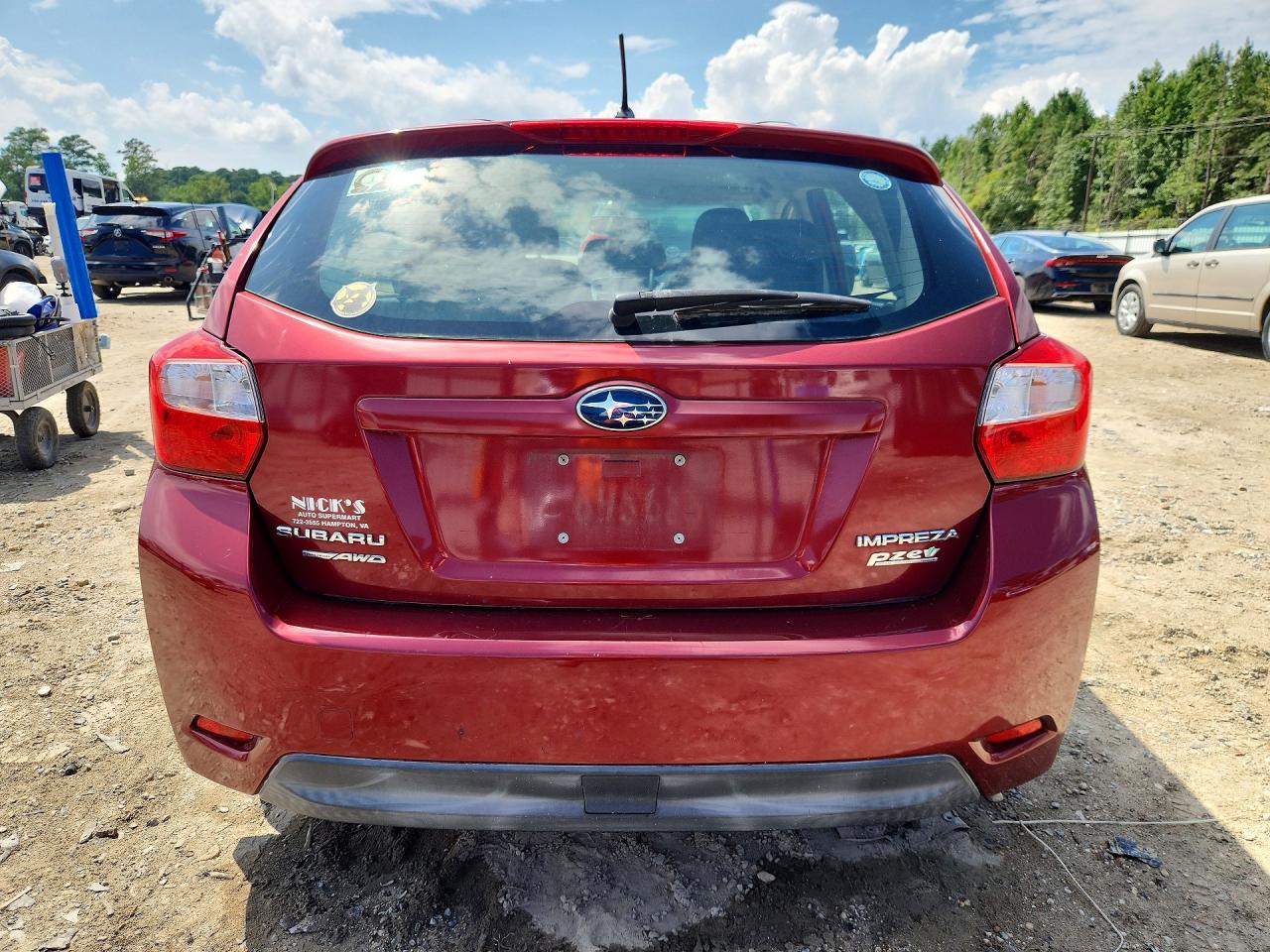 2012 Subaru Impreza Premium Maroon vin: JF1GPAC69CH218594