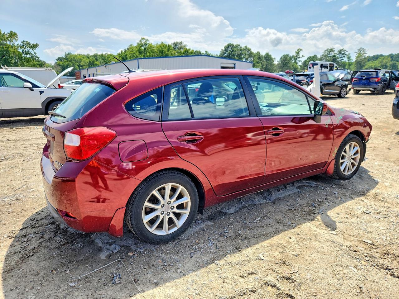 2012 Subaru Impreza Premium Maroon vin: JF1GPAC69CH218594