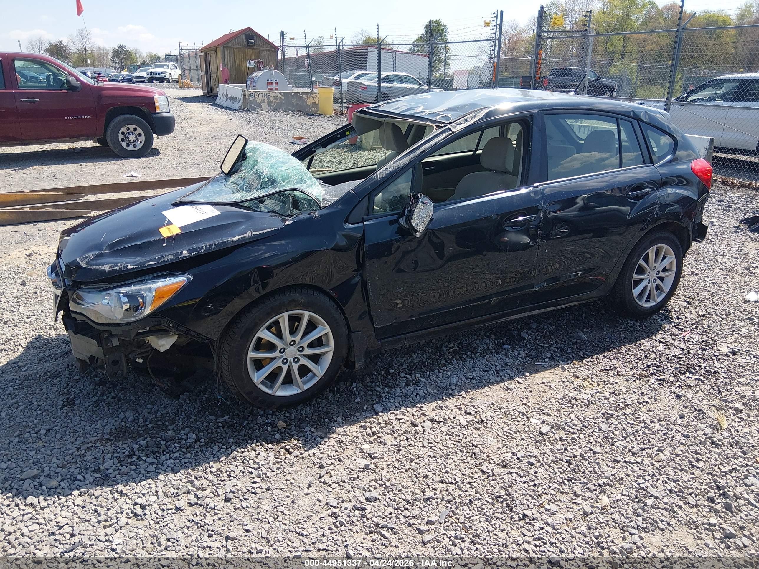2012 Subaru Impreza 2.0i Premium Black vin: JF1GPAC69CH245438