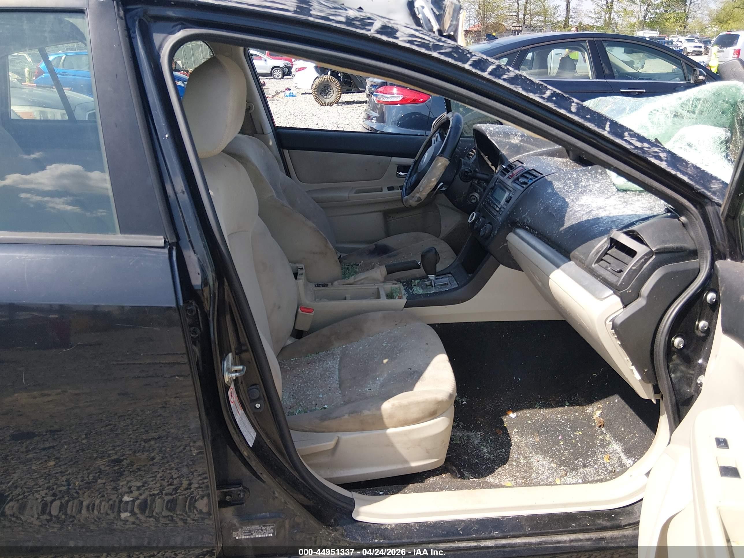 2012 Subaru Impreza 2.0i Premium Black vin: JF1GPAC69CH245438