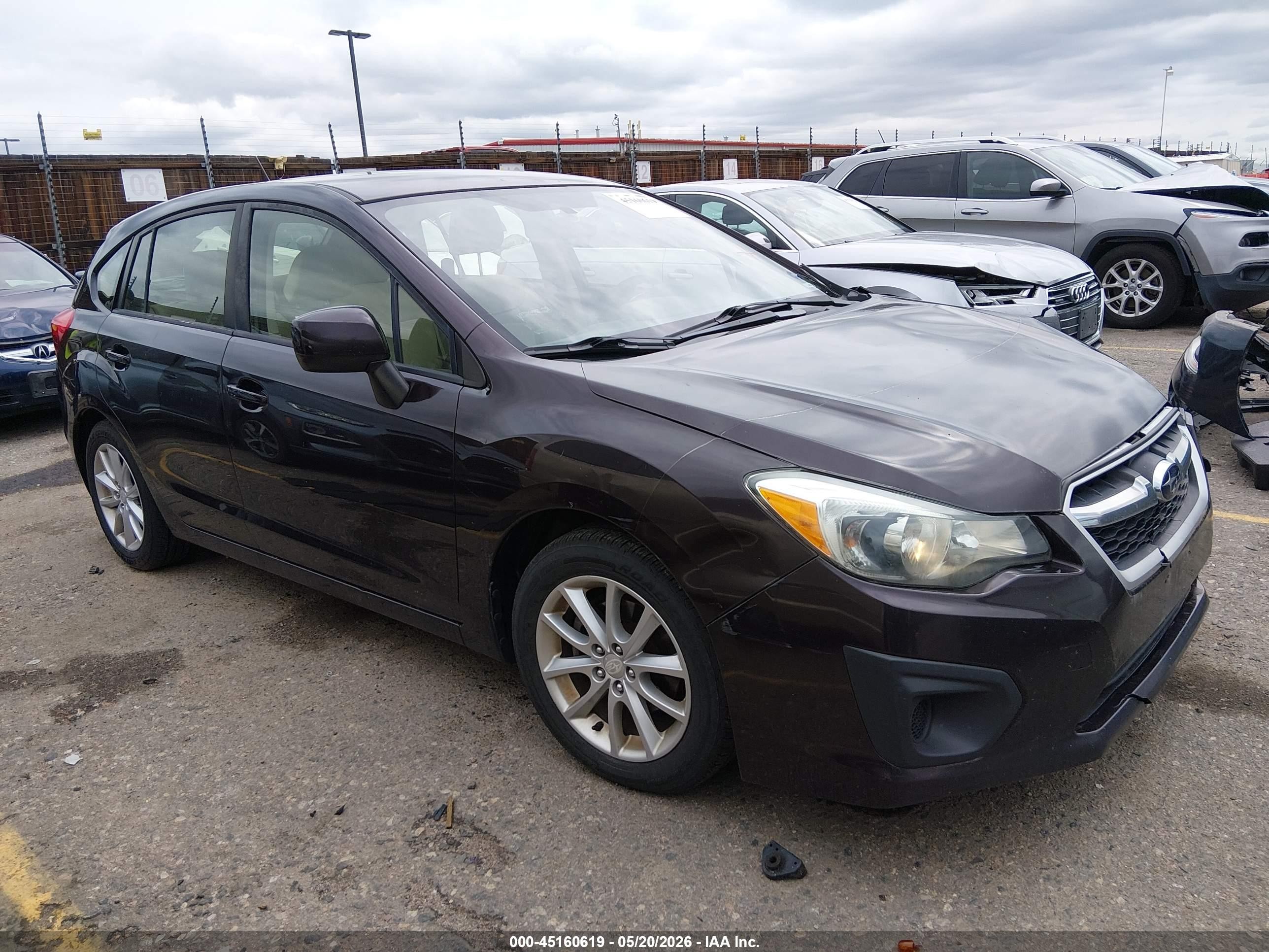 2013 Subaru Impreza 2.0i Premium Burgundy vin: JF1GPAC69D2873097