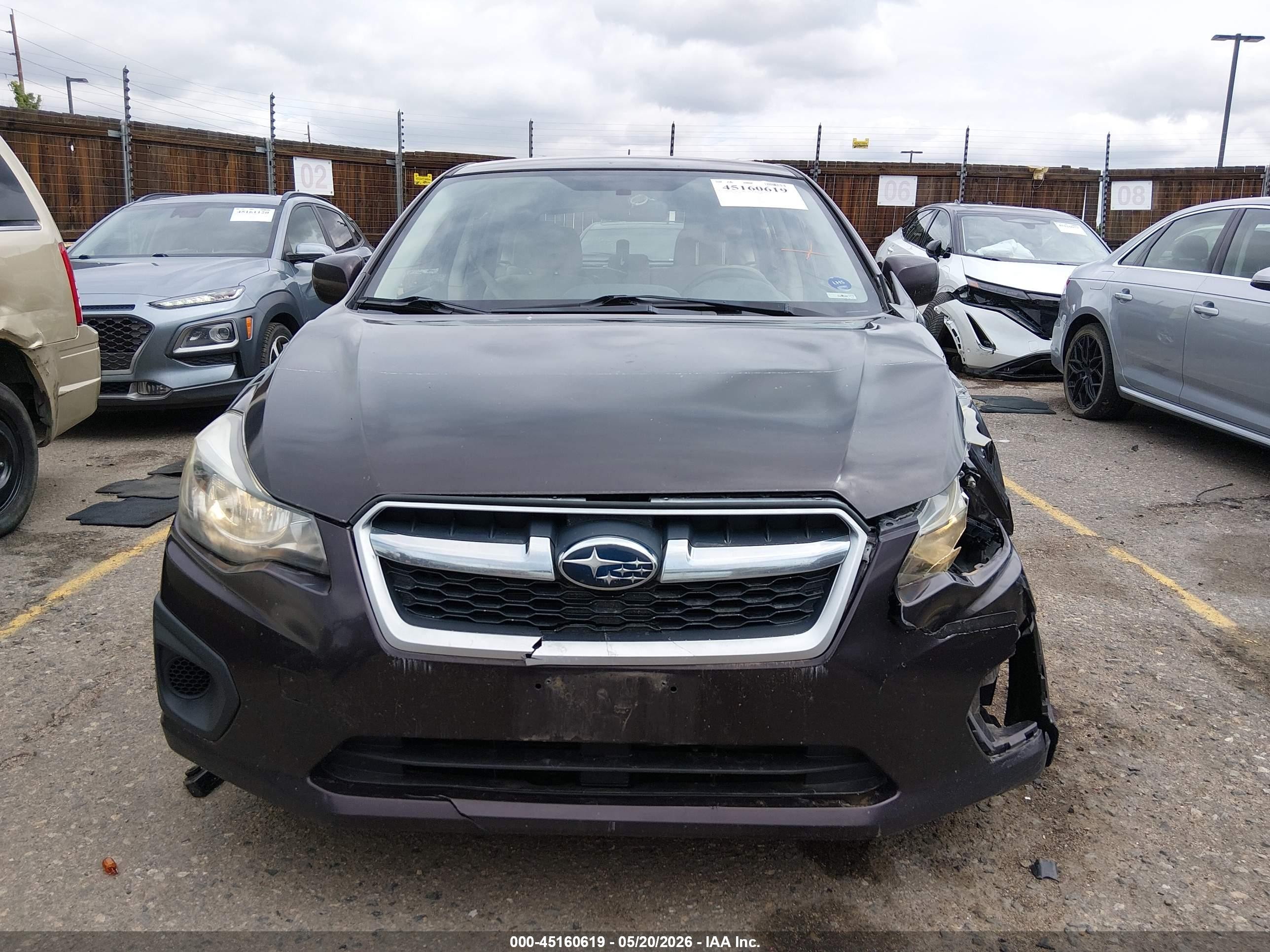 2013 Subaru Impreza 2.0i Premium Burgundy vin: JF1GPAC69D2873097