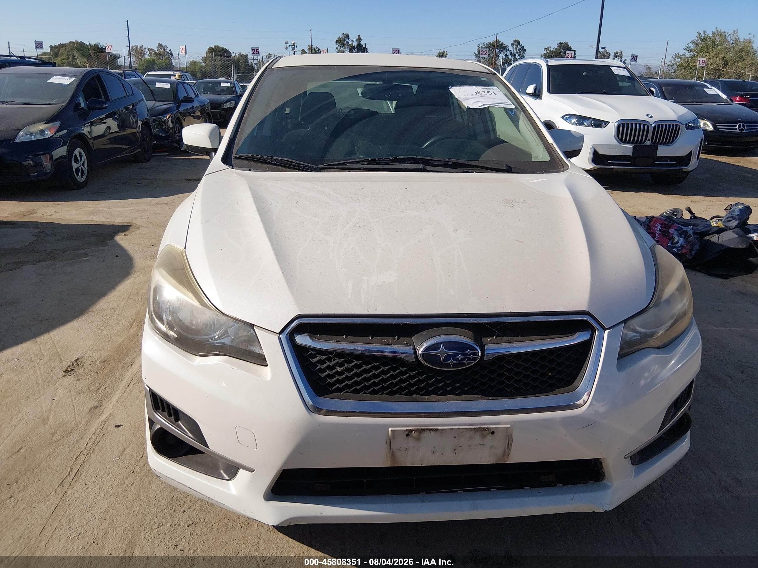 2015 Subaru Impreza 2.0i Premium Белый vin: JF1GPAC69F8305934
